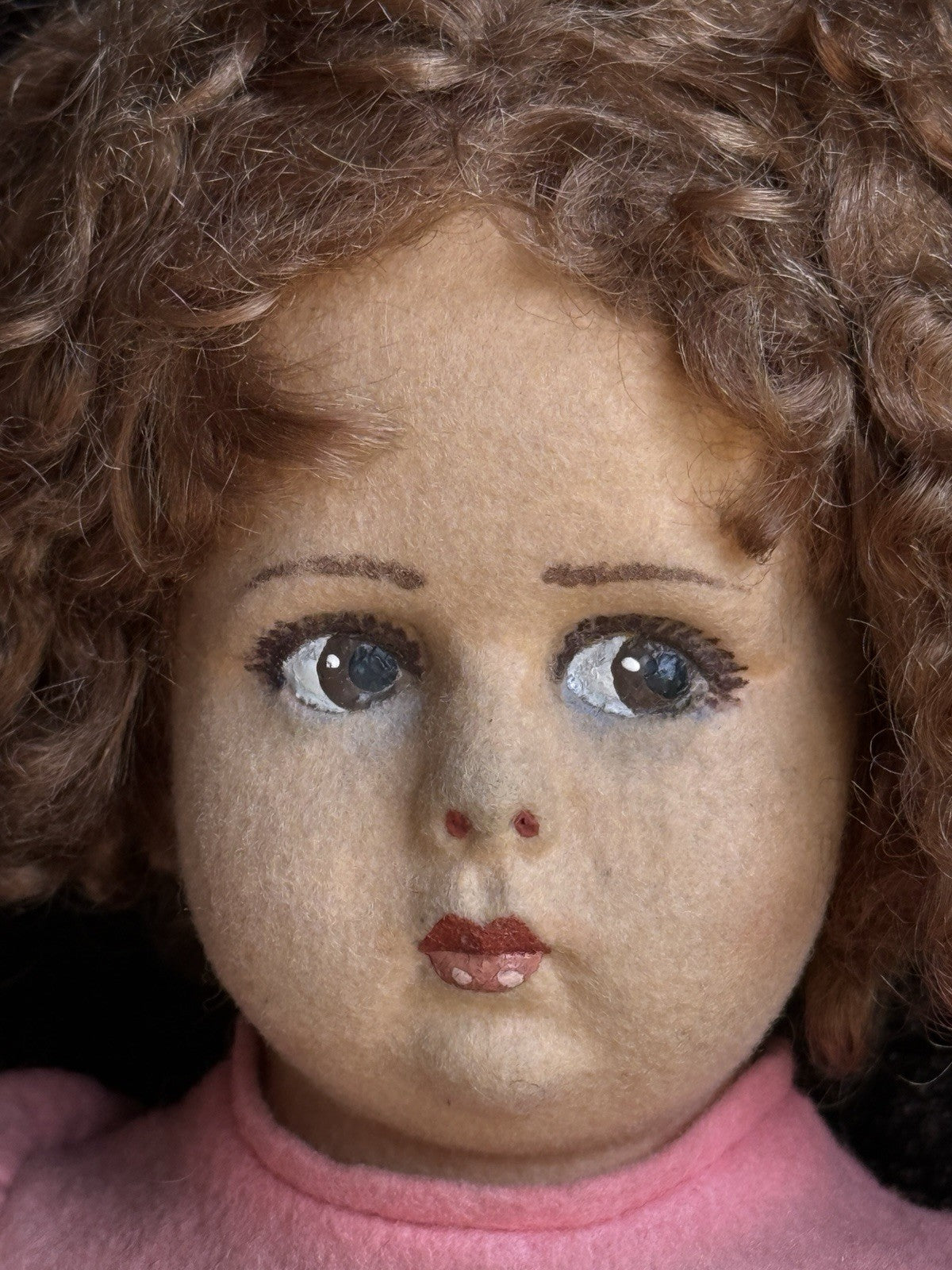 Vintage Italian 12” Lenci 111 Felt Cloth Character Girl Doll