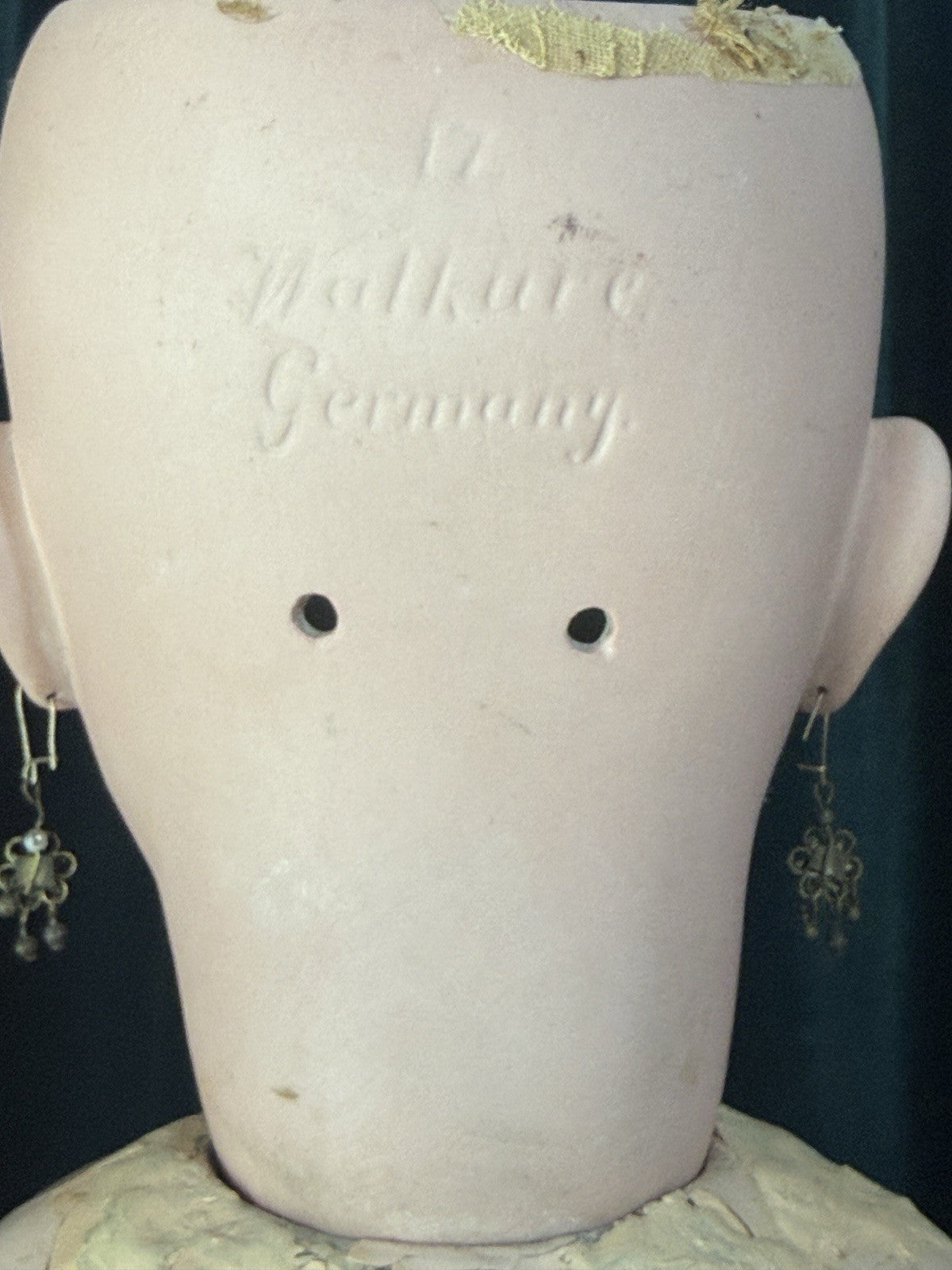 Antique German 30” Walkure Doll Bisque Head Composition Body
