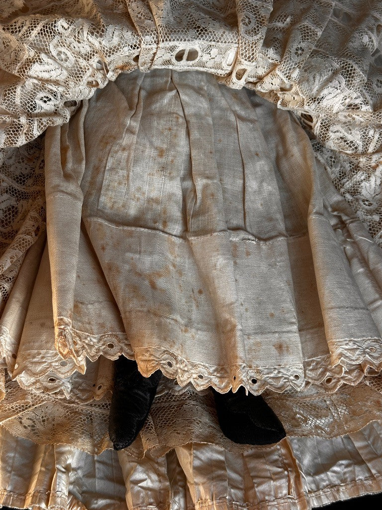 Antique German 18” Countess Dagmar Parian Bisque Head China Doll