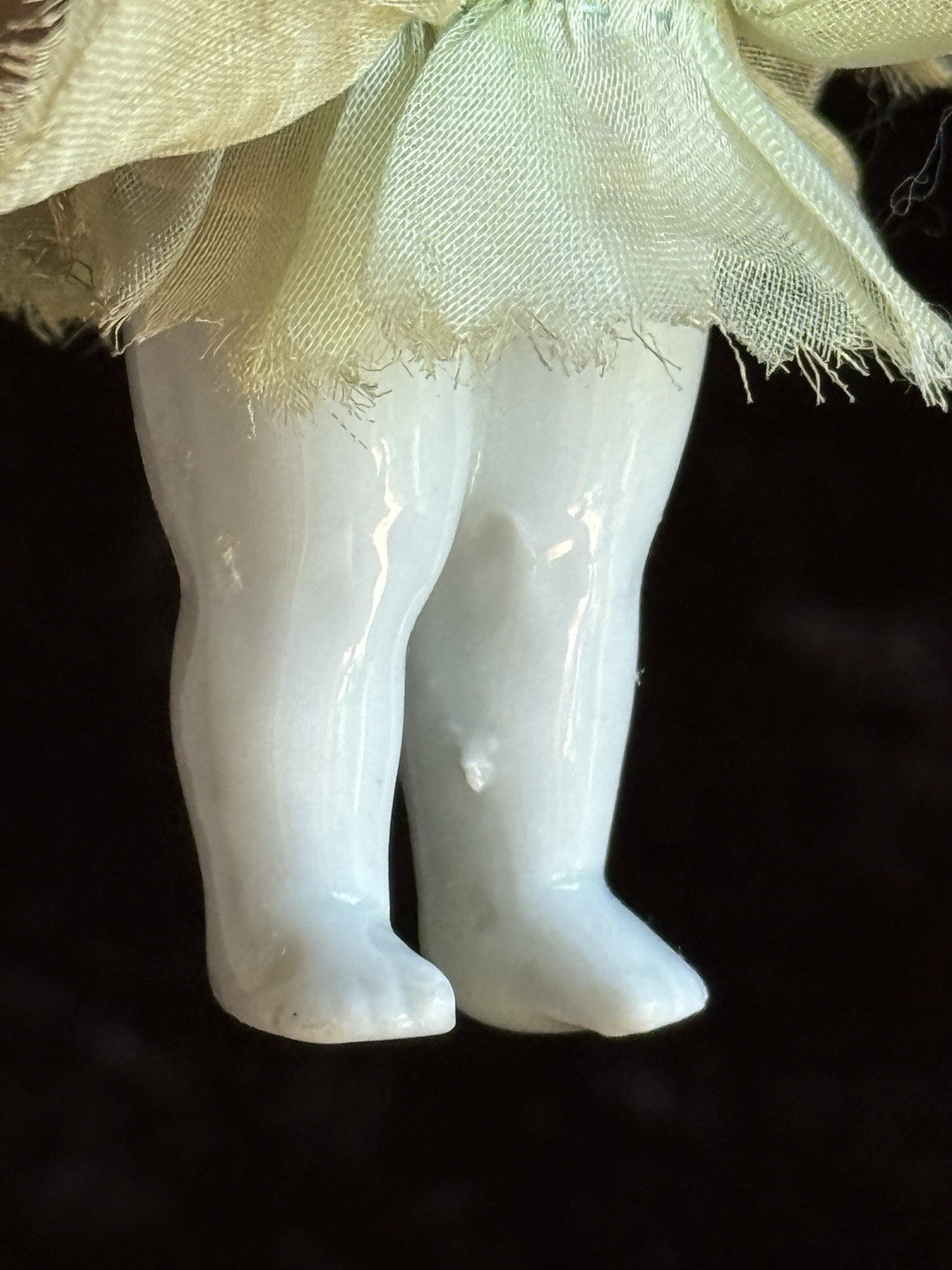 Antique German Miniature 4” Frozen Charlotte China Doll