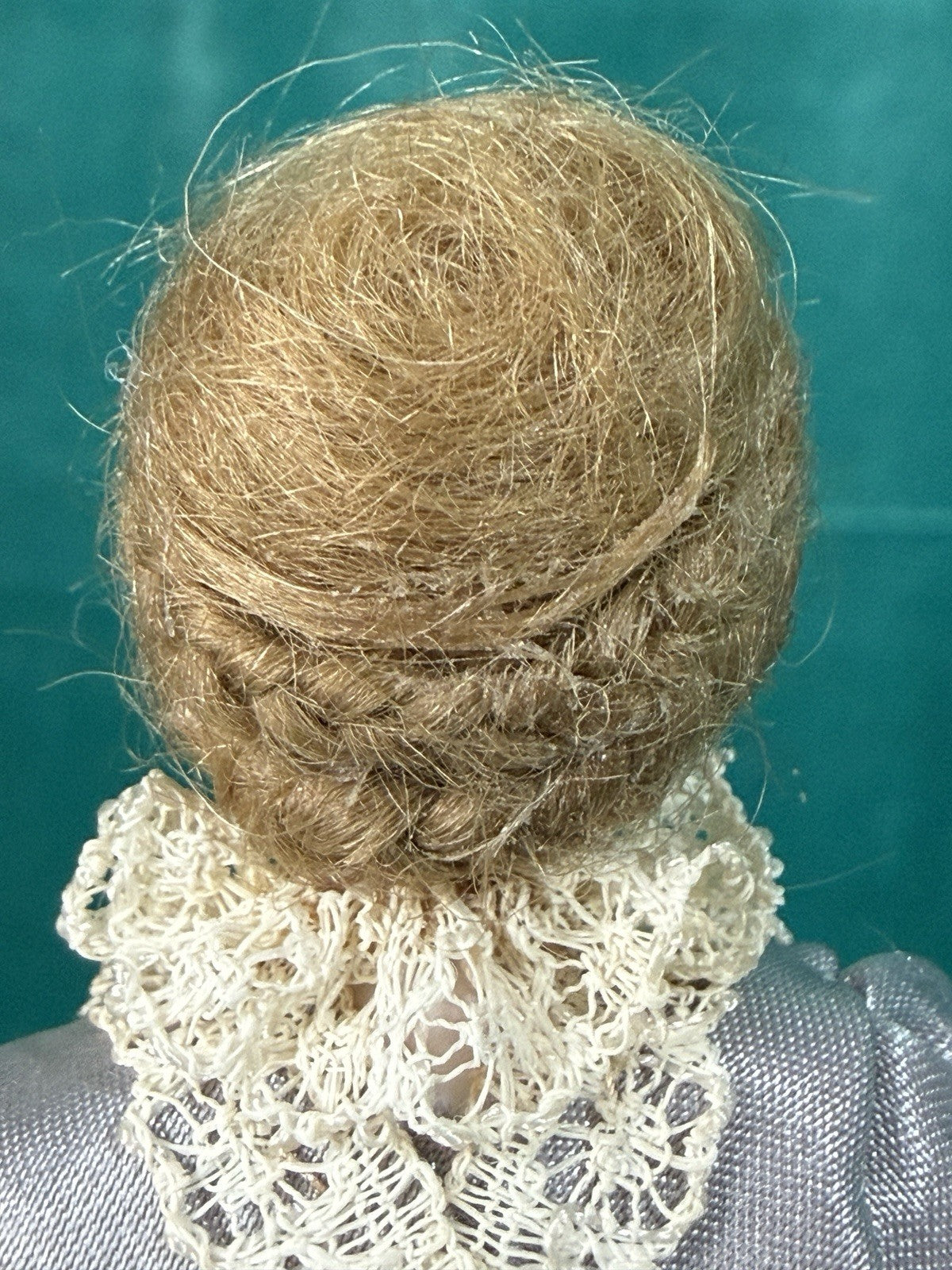Porcelain/Cloth Reproduction Of Miniature Dollhouse 6” Lady Doll