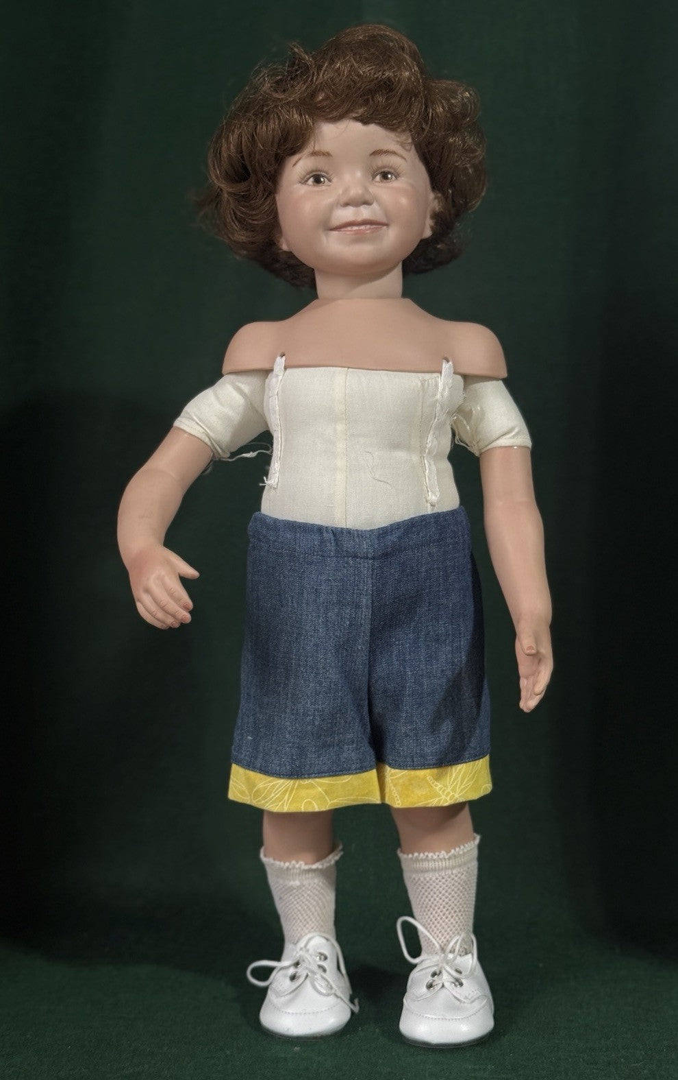 Reproduction Of “Kayla II” Mold by Dianna Effner Porcelain 18” Boy Doll