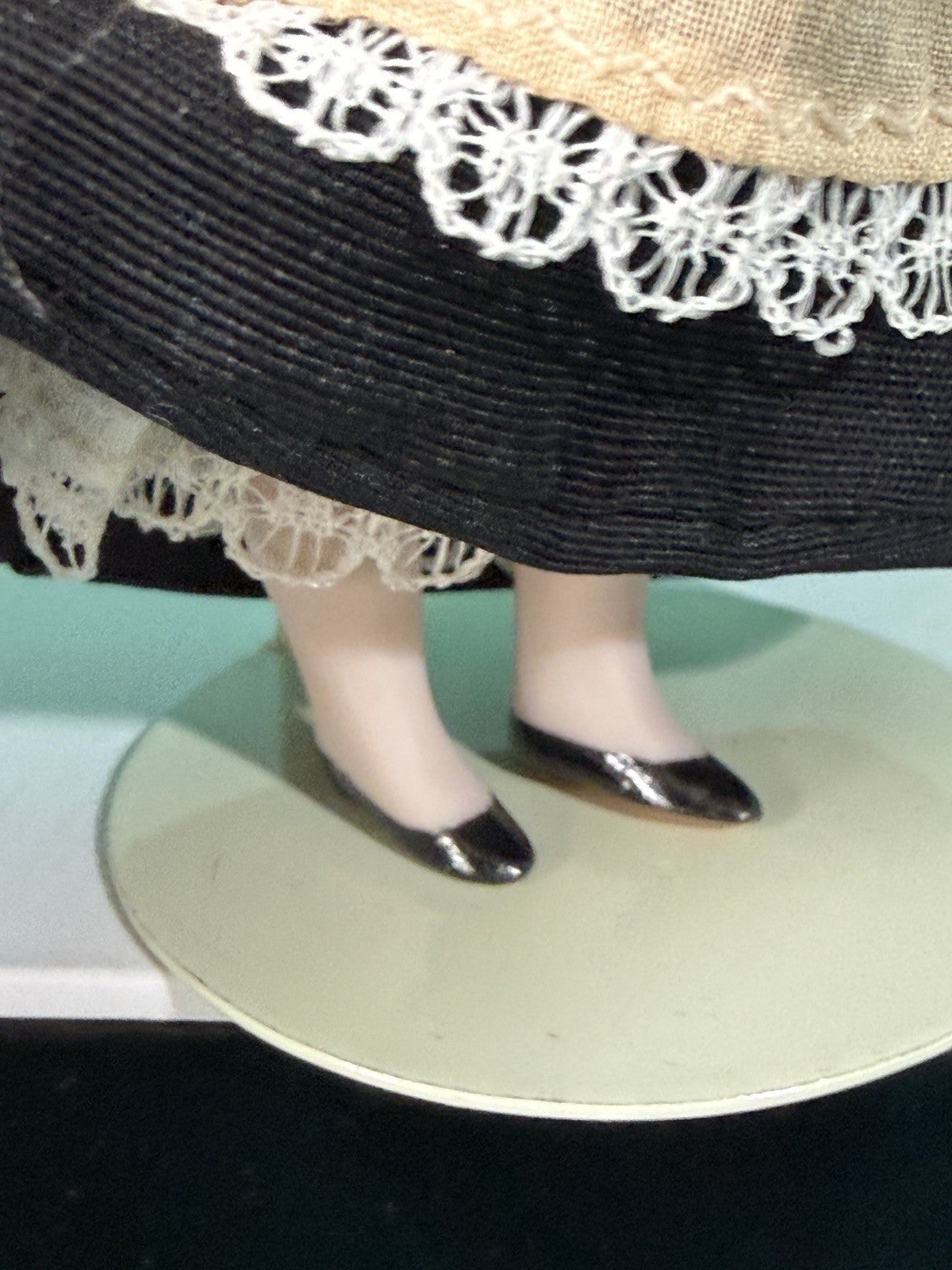 Porcelain/Cloth Reproduction Of Miniature Dollhouse 5 1/2” Maid Doll