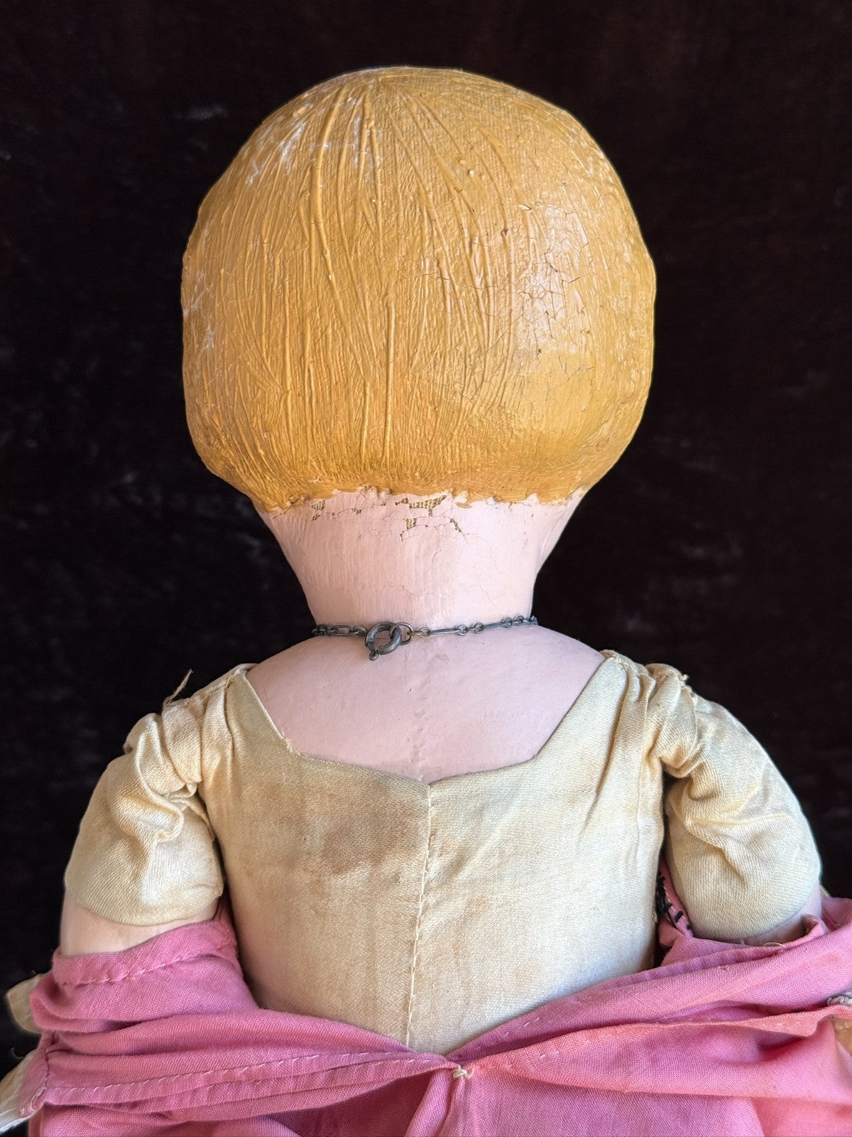 Antique American  Martha Chase Bob Hairstyle Oil Painted Stockinette Girl Doll
