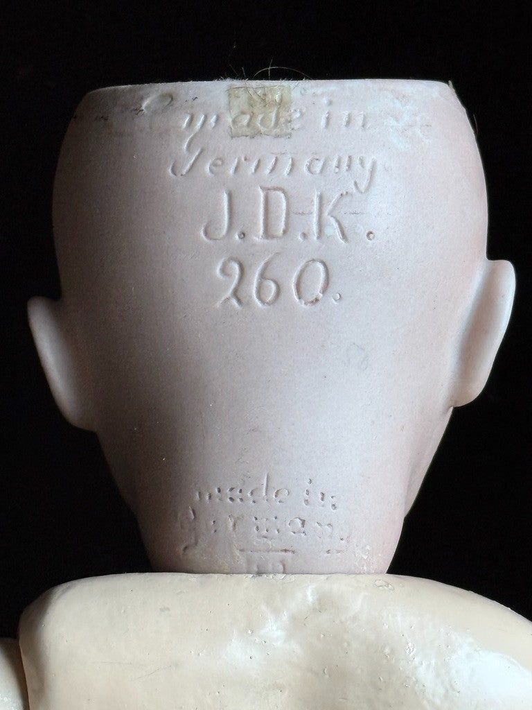 Antique German 17” Kestner JDK 260 Bisque Head Toddler Doll