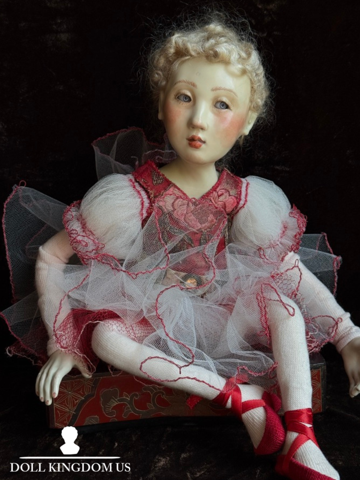 OOAK Collectible Judith & Lucia Friedericy Ballerina Wax Over Porcelain Doll