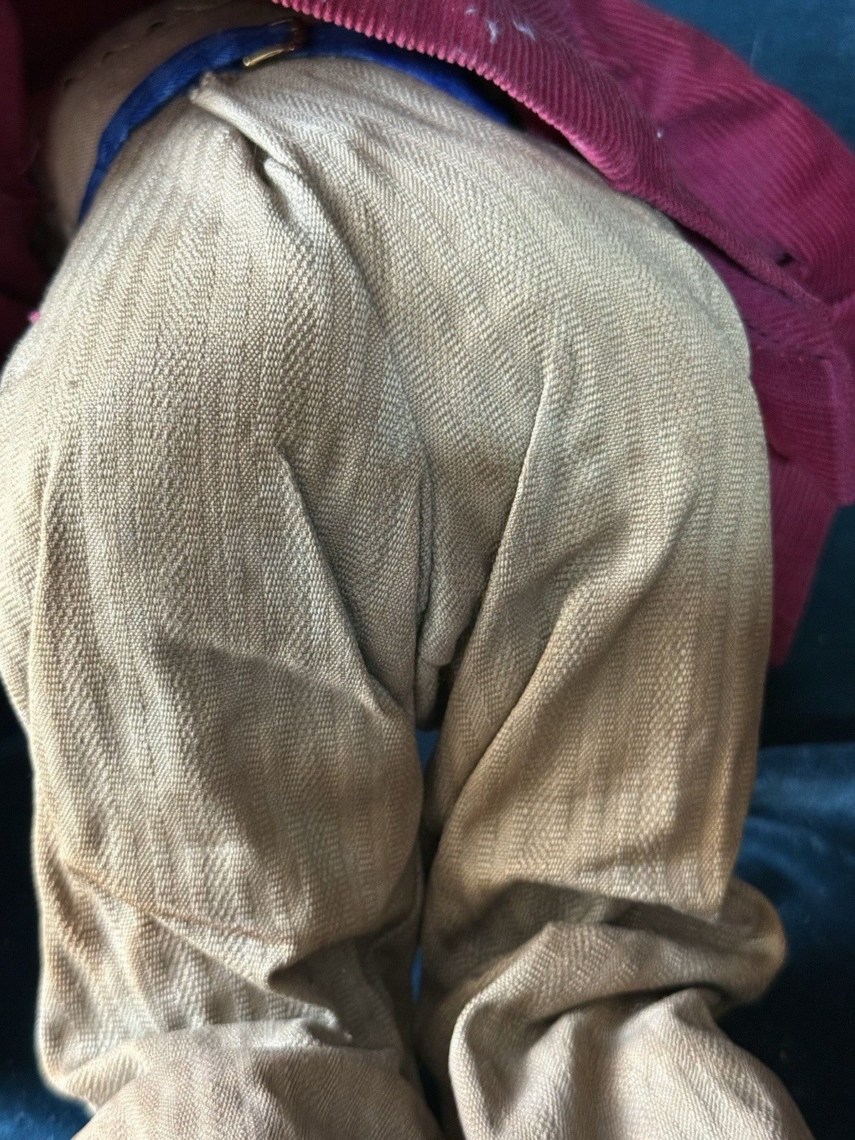 Unidentified Antique Old Men In The Wooden Chair Wax Doll