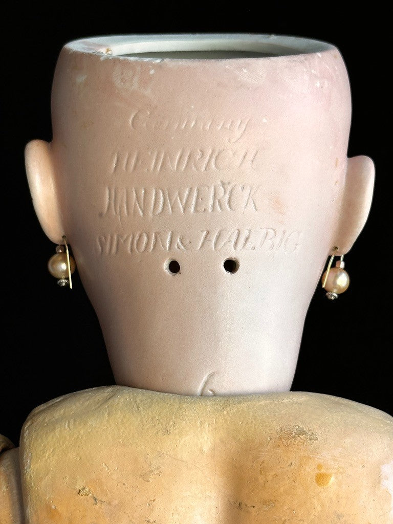 Antique German 30” Simon Halbig Heinrich  Handwerck Bisque Head Doll