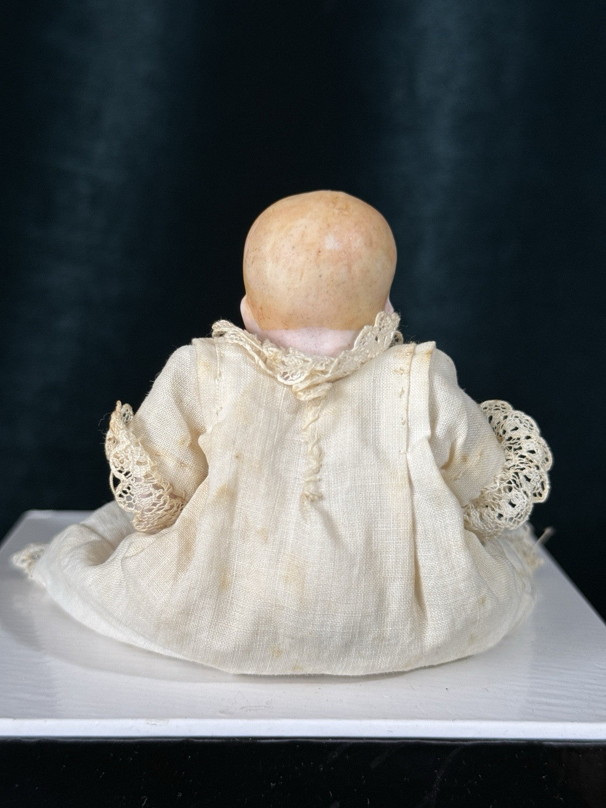 Antique German 5” All Bisque Miniature Baby Doll