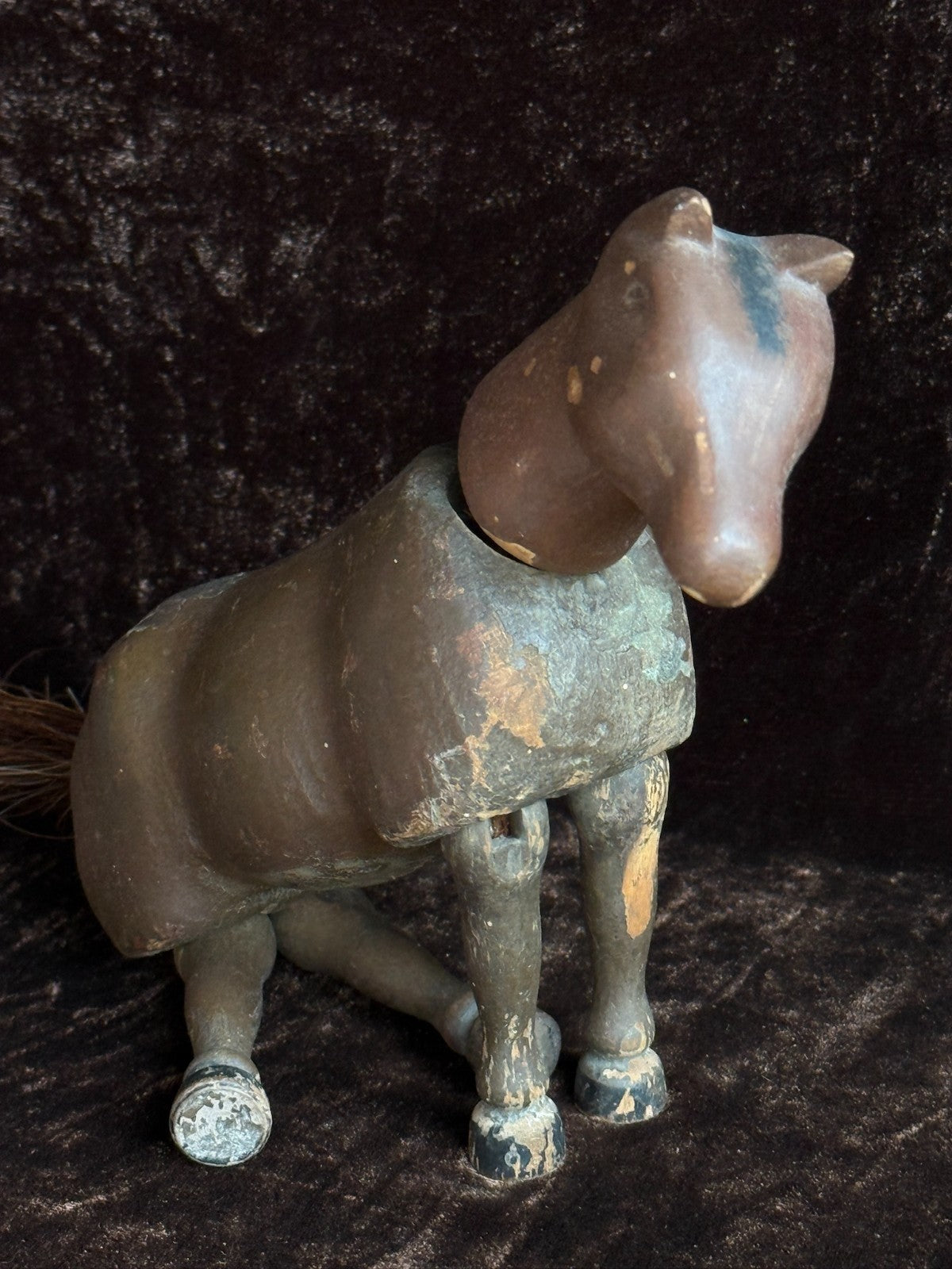 Antique American Schoenhut Humpty Dumpty Wooden Jointed Horse