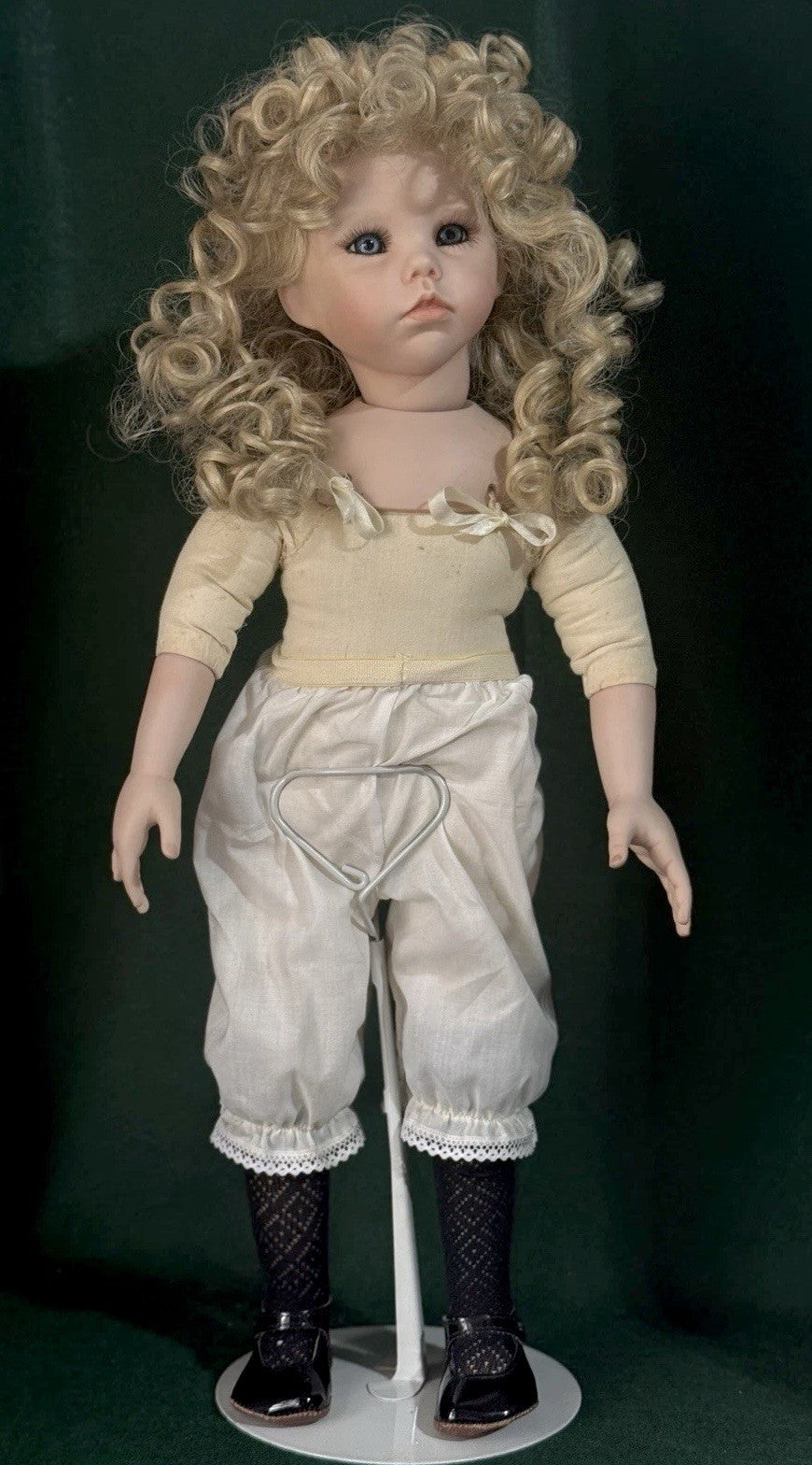Artist Reproduction Of “Hilary” by Dianna Effner 24” Porcelain and Cloth Doll