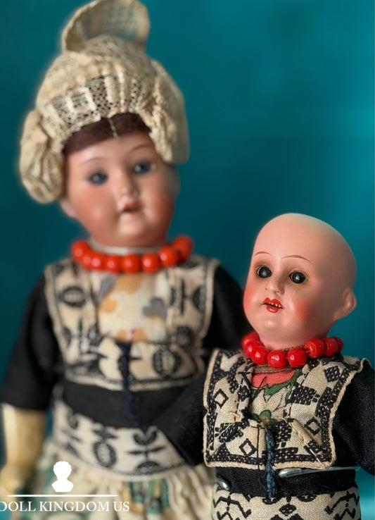 Lot of 2 Antique German Armand Marseille 390 Bisque Head Dolls