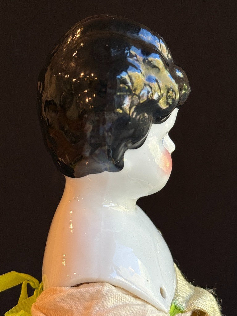 Antique German Hertwig 16” Lowbrow China Head Fashion Doll