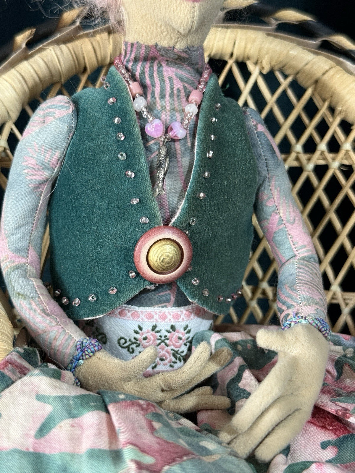 Lot Of 8 Artist Collectible Whimsical Cloth Dolls