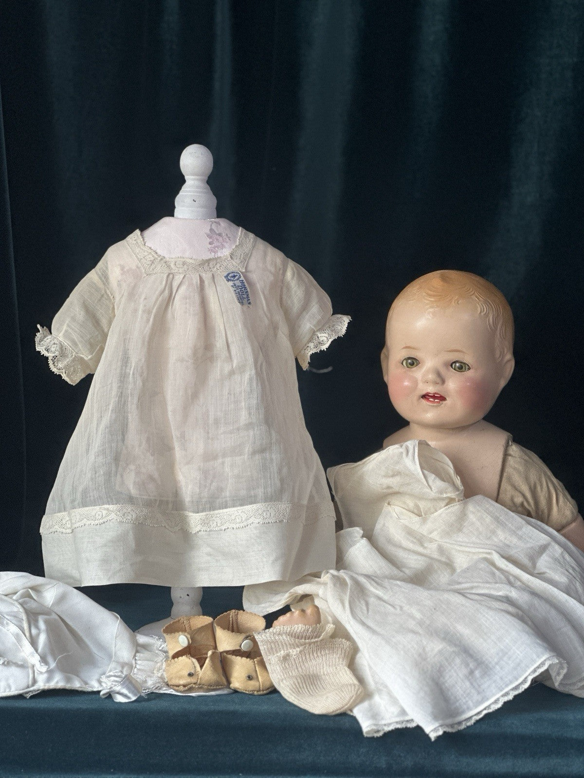 Vintage American E.I.H Horsman Composition “Gold Medal Baby” 19” Doll