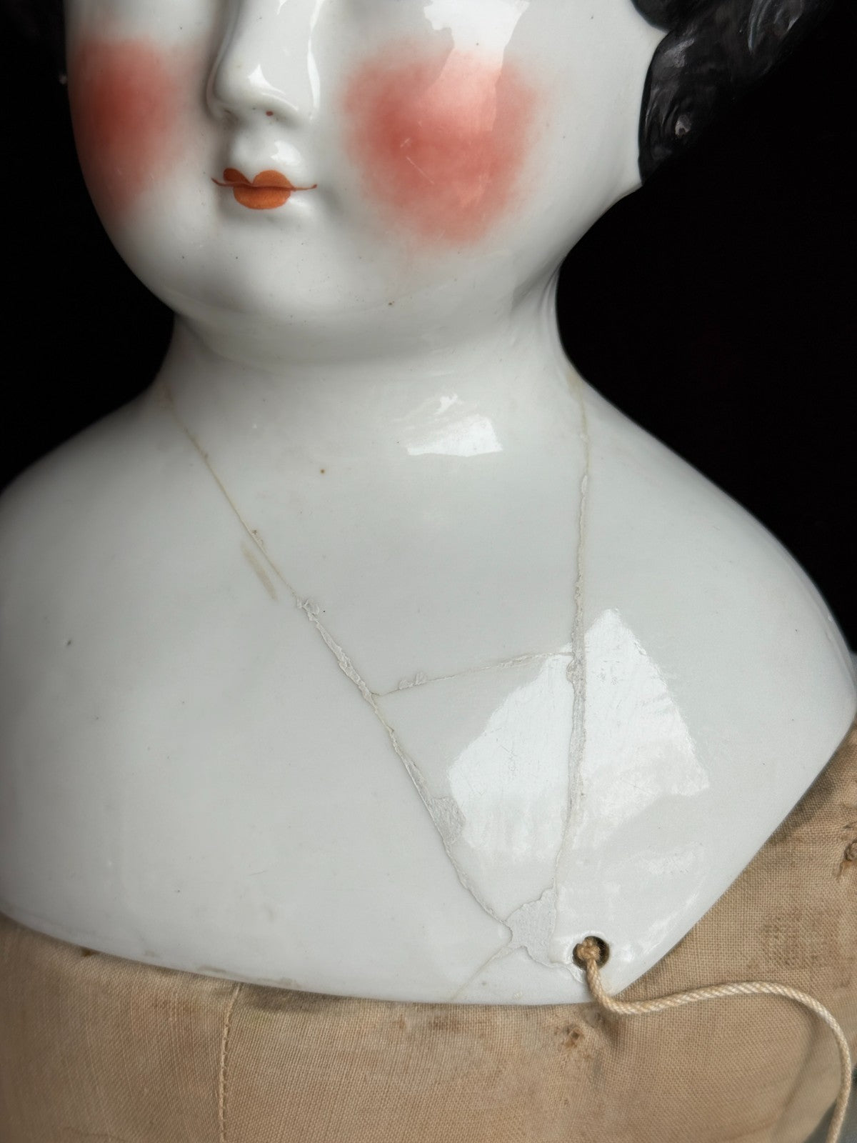 Rare Large Antique German 28” Dolly Madison China Head Doll