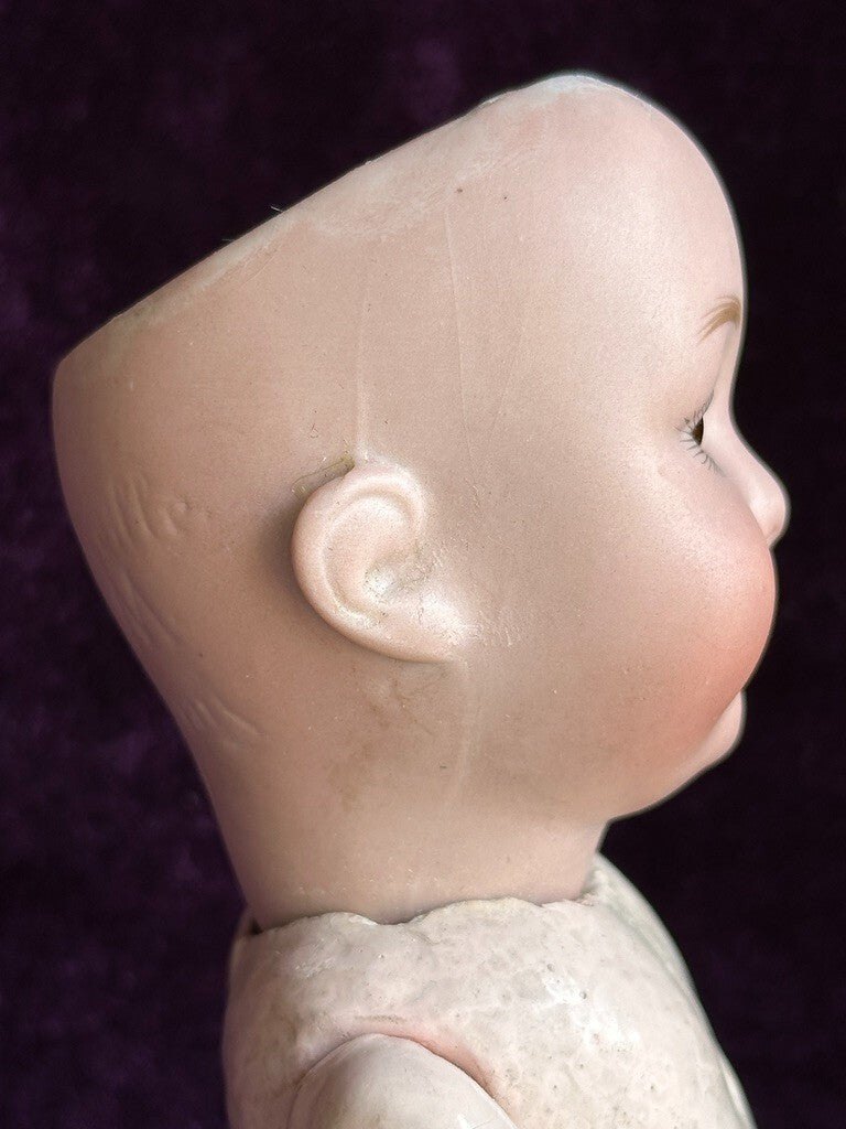 Antique German 9.5” Armand Marseille 975 Bisque Head Toddler Doll