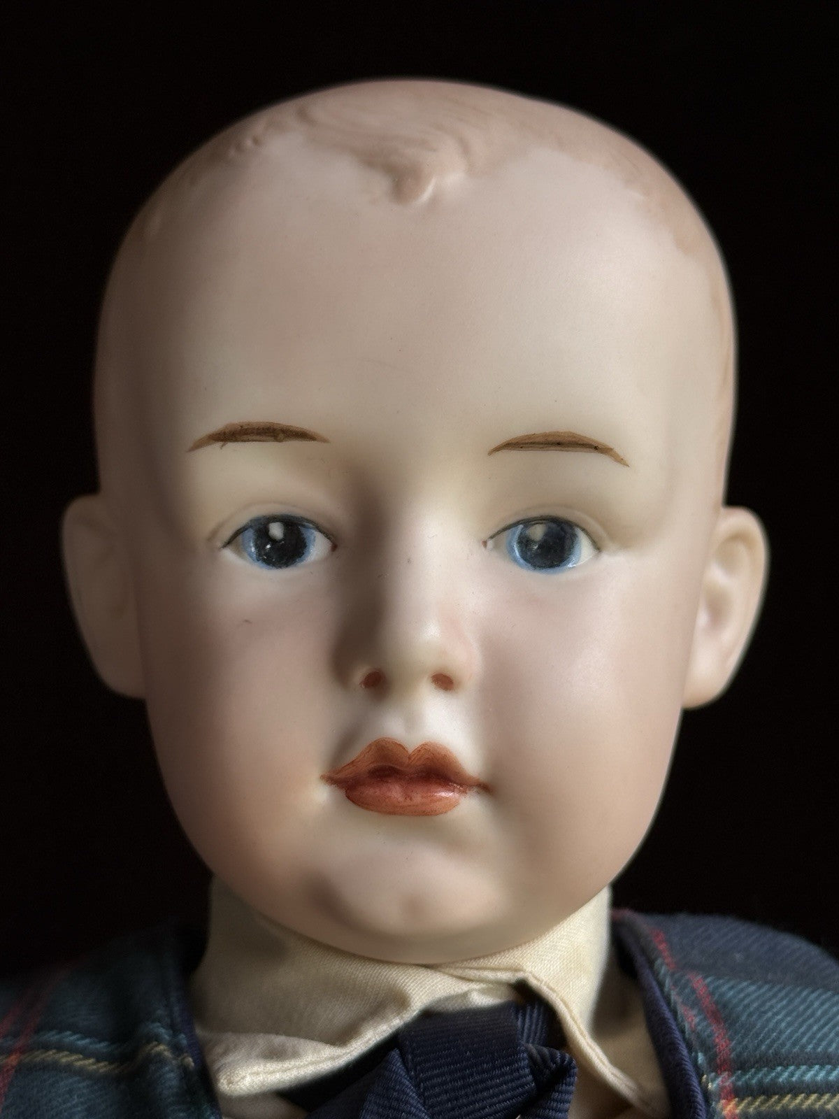 Porcelain/Composition 18” Repro of Antique Gebruder Heubach Character Boy Doll