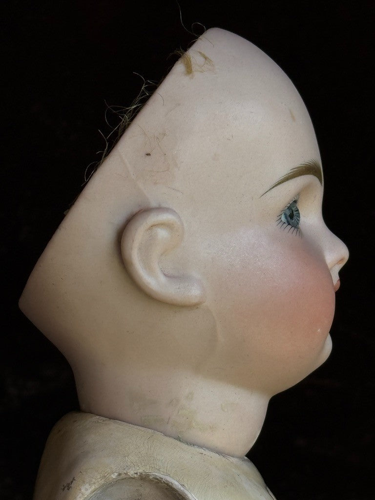 Antique German 14.75” Kestner A.T. Type Straight Wrist Bisque Head Boy Doll
