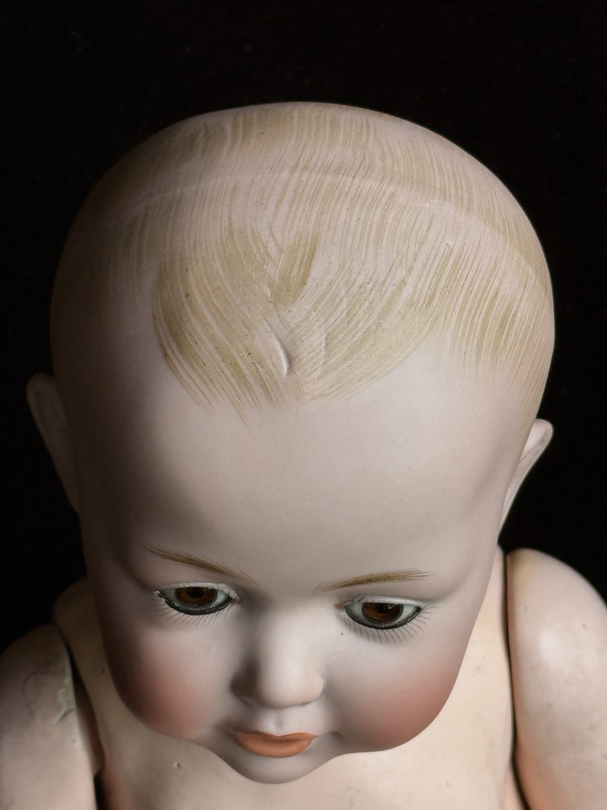 Antique German 12” Kestner JDK Hilda Bisque Head Baby Doll