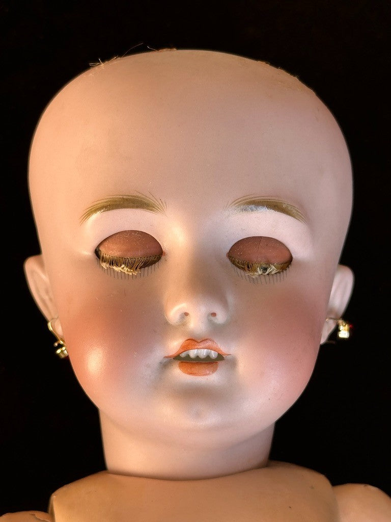 Antique German French 15” Tete Jumeau Dep Bisque Head Doll Working Crier