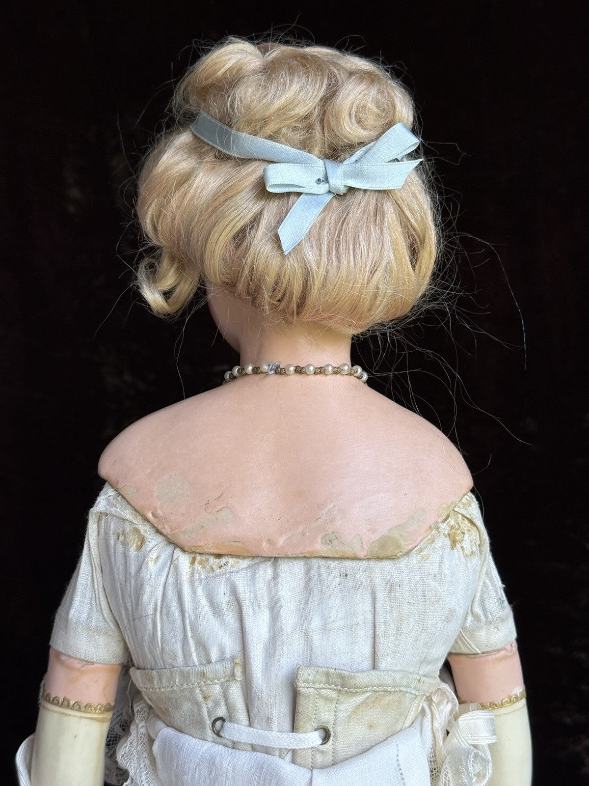 Rare 23” Antique German Cuno Otto Dressel Papier Mache Portrait Lady Doll