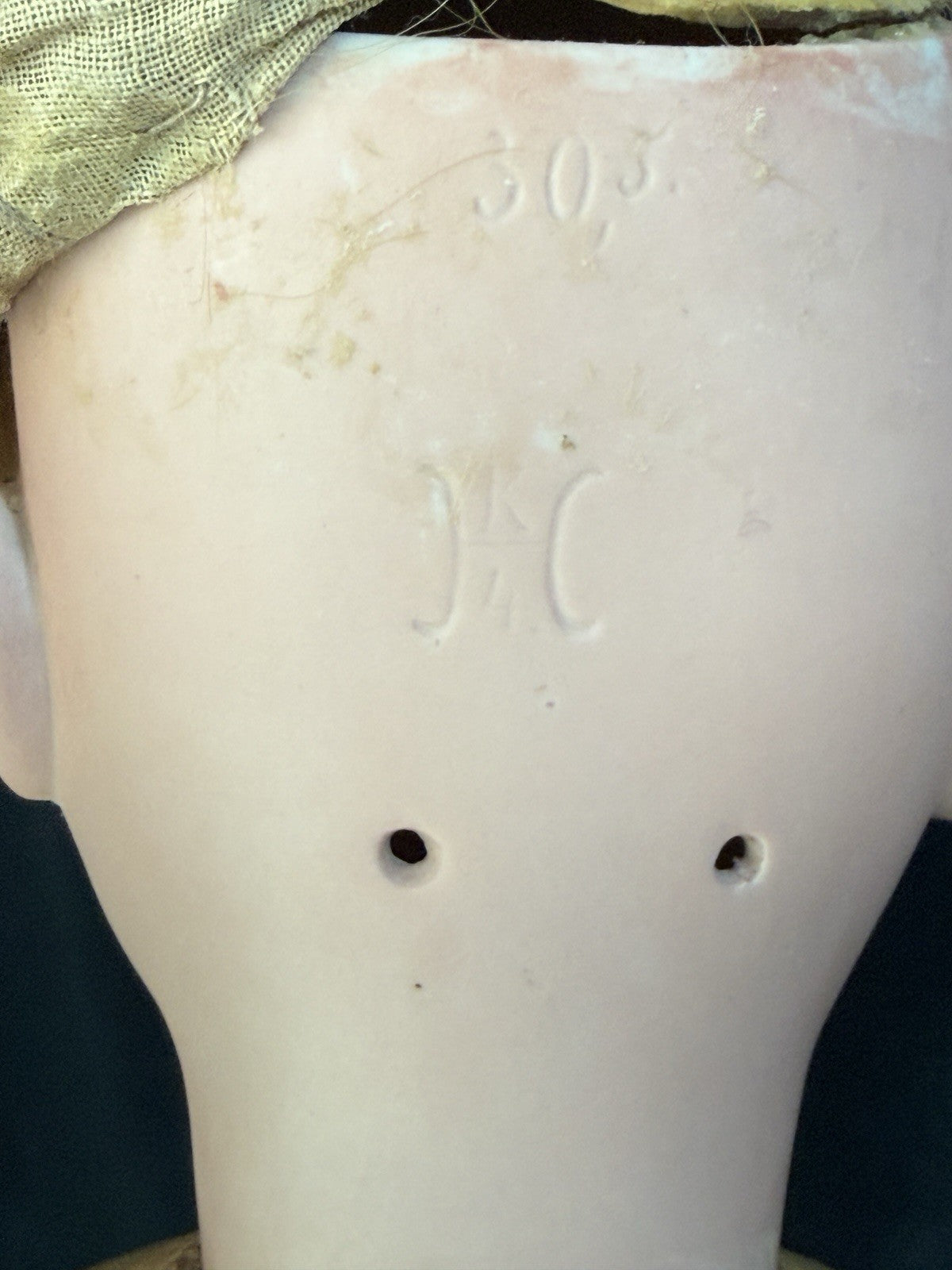 Antique German Karl Hartmann 25” Doll Bisque Head Composition Body