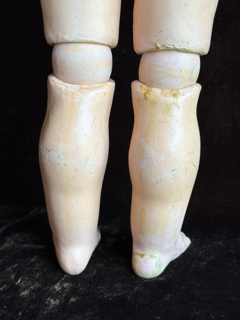 Antique German 27” Hertel Schwab 136 Bisque Head Doll
