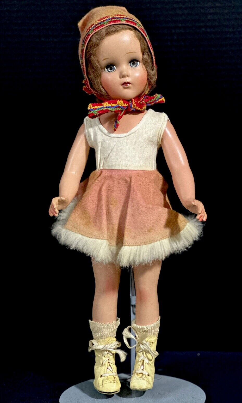 All Original Vintage 1950’s Arranbee R&B Composition 17” Nancy Lee Skater Doll