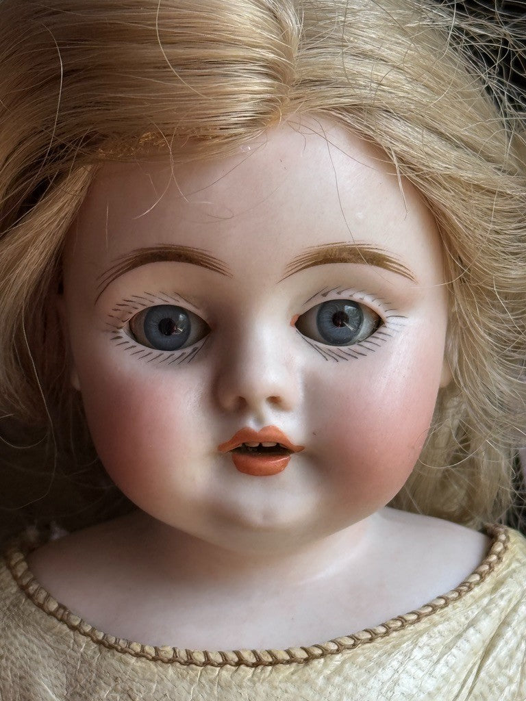 Early Antique German 13” Kestner 143 Bisque Shoulder Head Doll