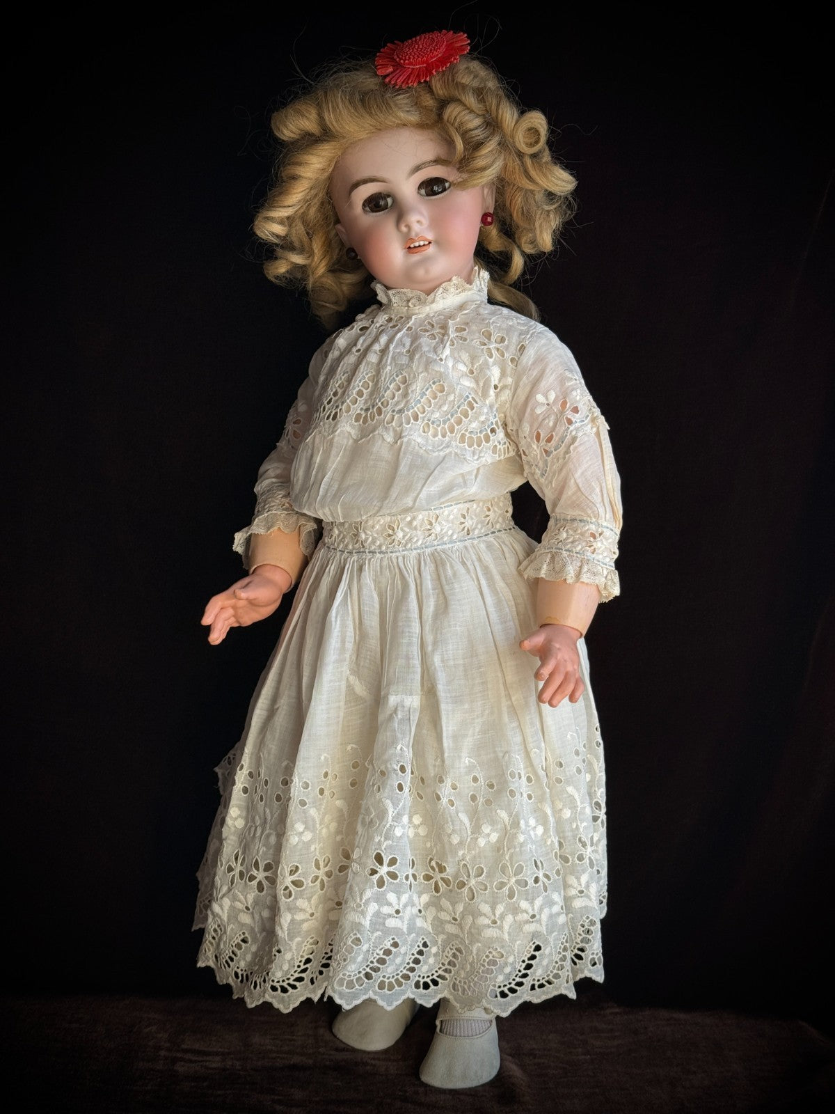 Antique German French 24” Tete Jumeau Simon Halbig Dep Bisque Head Doll