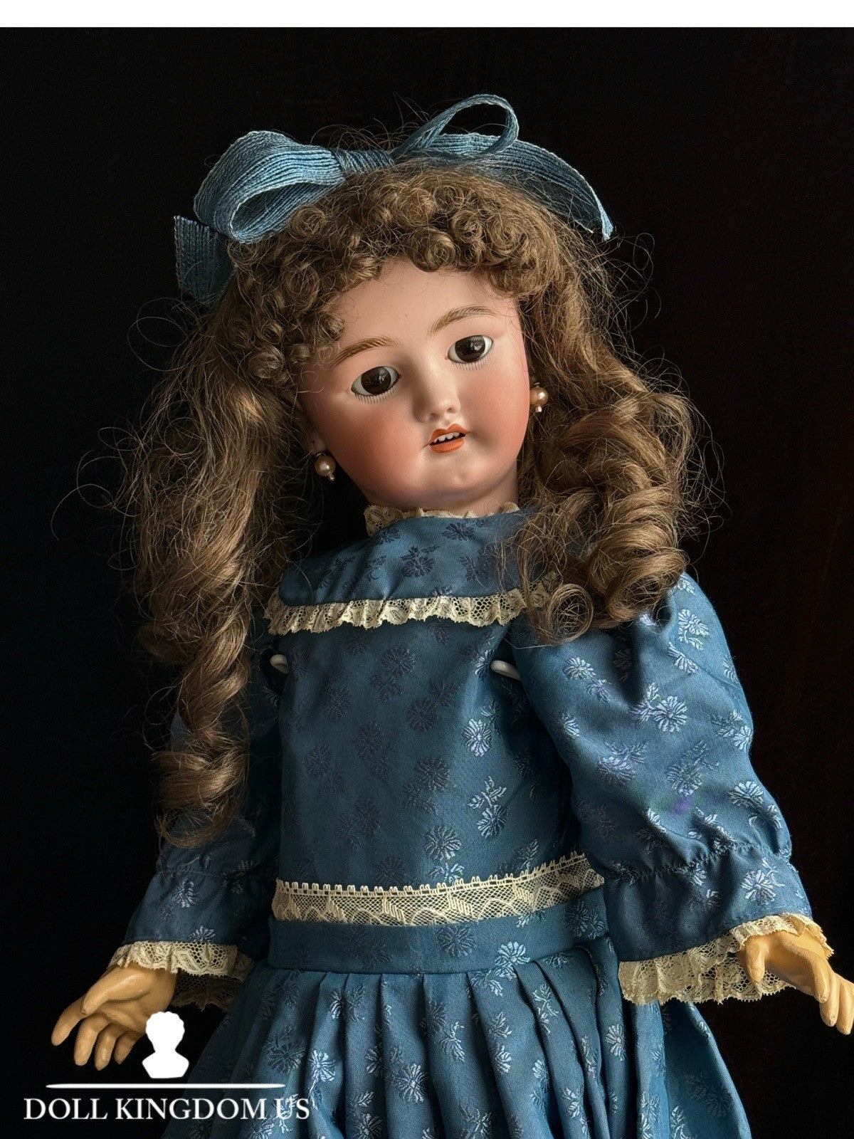Large Antique German 28.5" C.M. Bergmann and Simon Halbig Bisque Head Doll