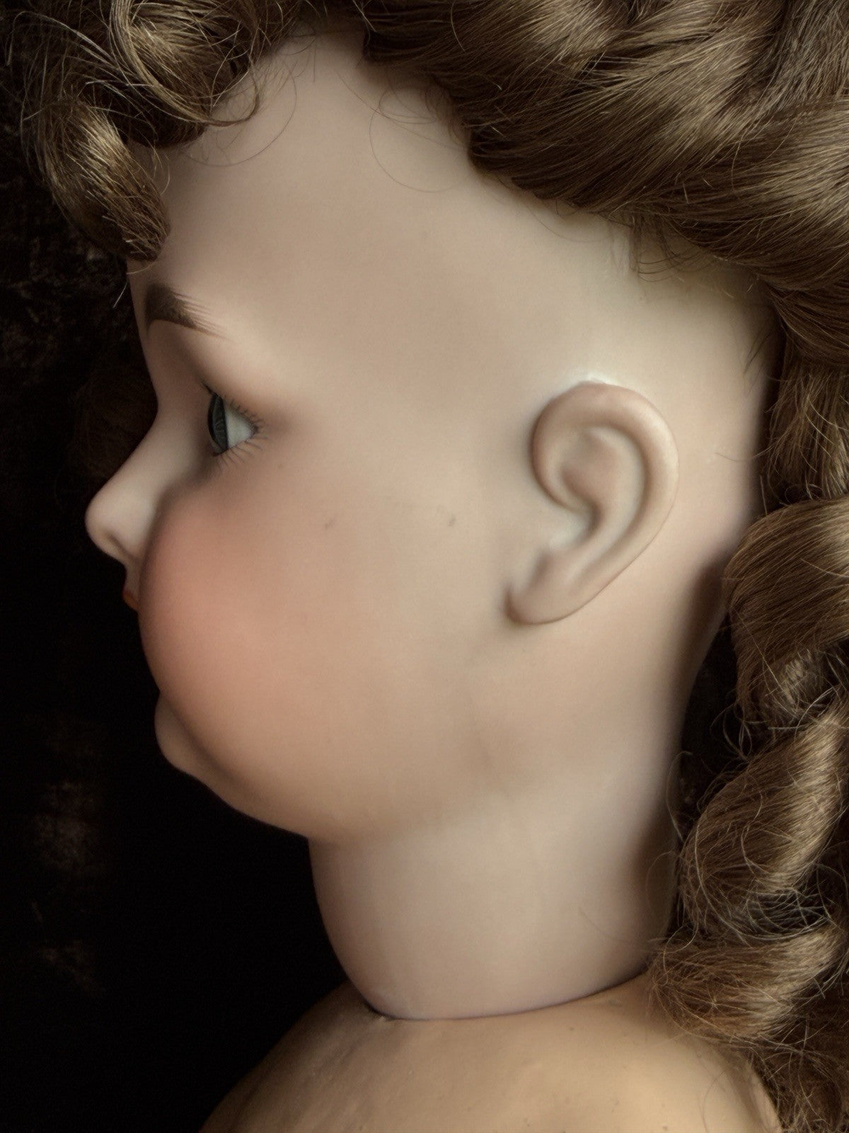 Large Antique German 34” Armand Marseille Bisque Head Doll