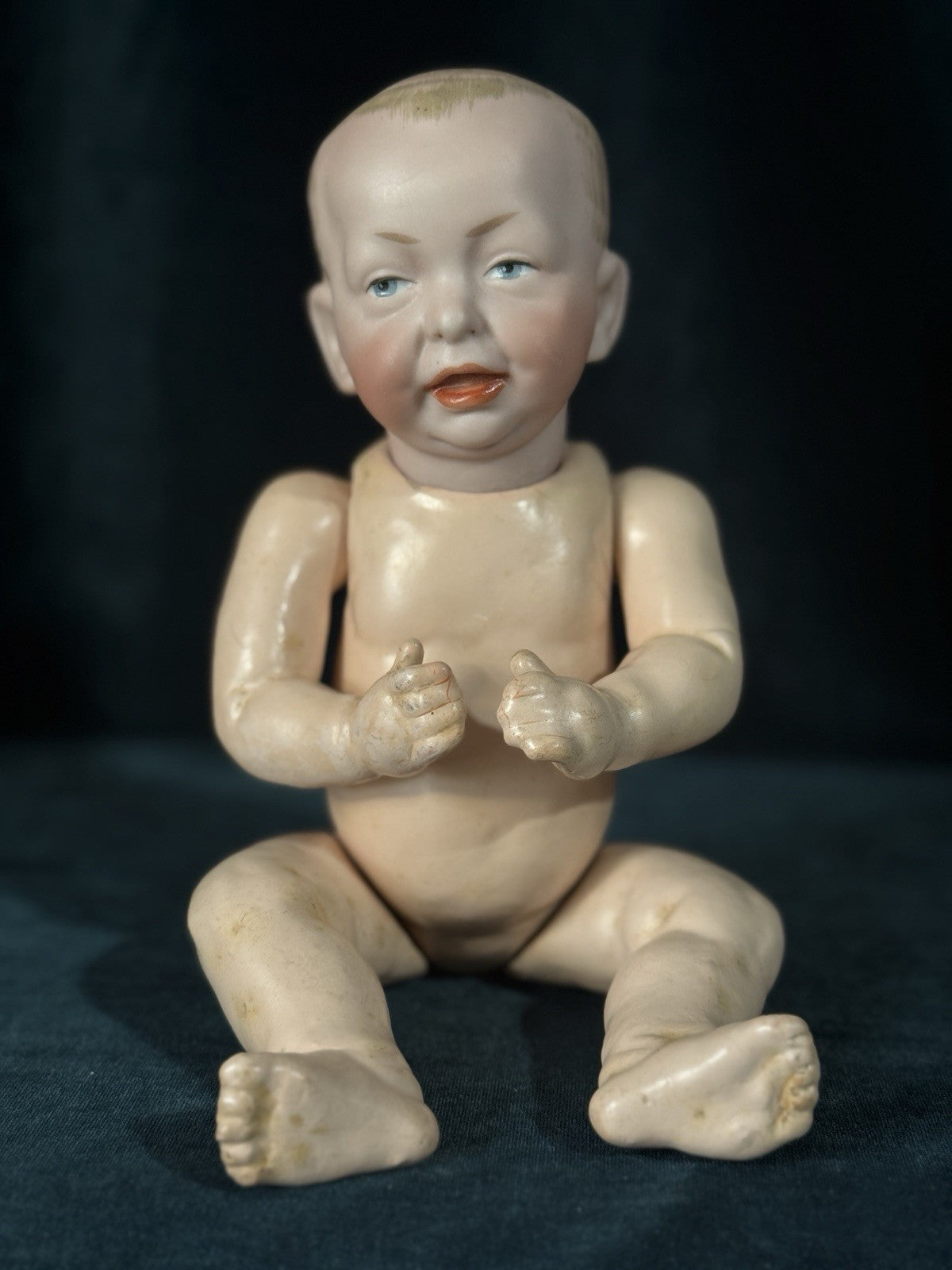 Antique German 11” Kammer Reinhardt 100 Kaiser Bisque Head Baby Doll