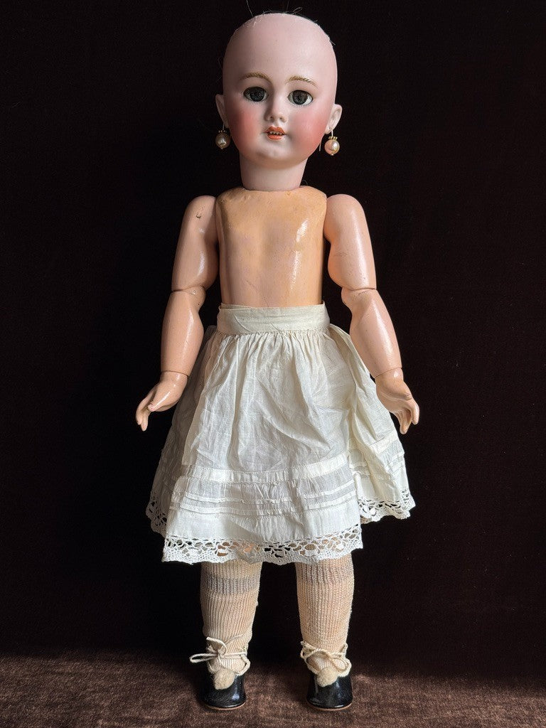 Antique German French 18” Tete Jumeau Simon Halbig Dep Bisque Head Doll
