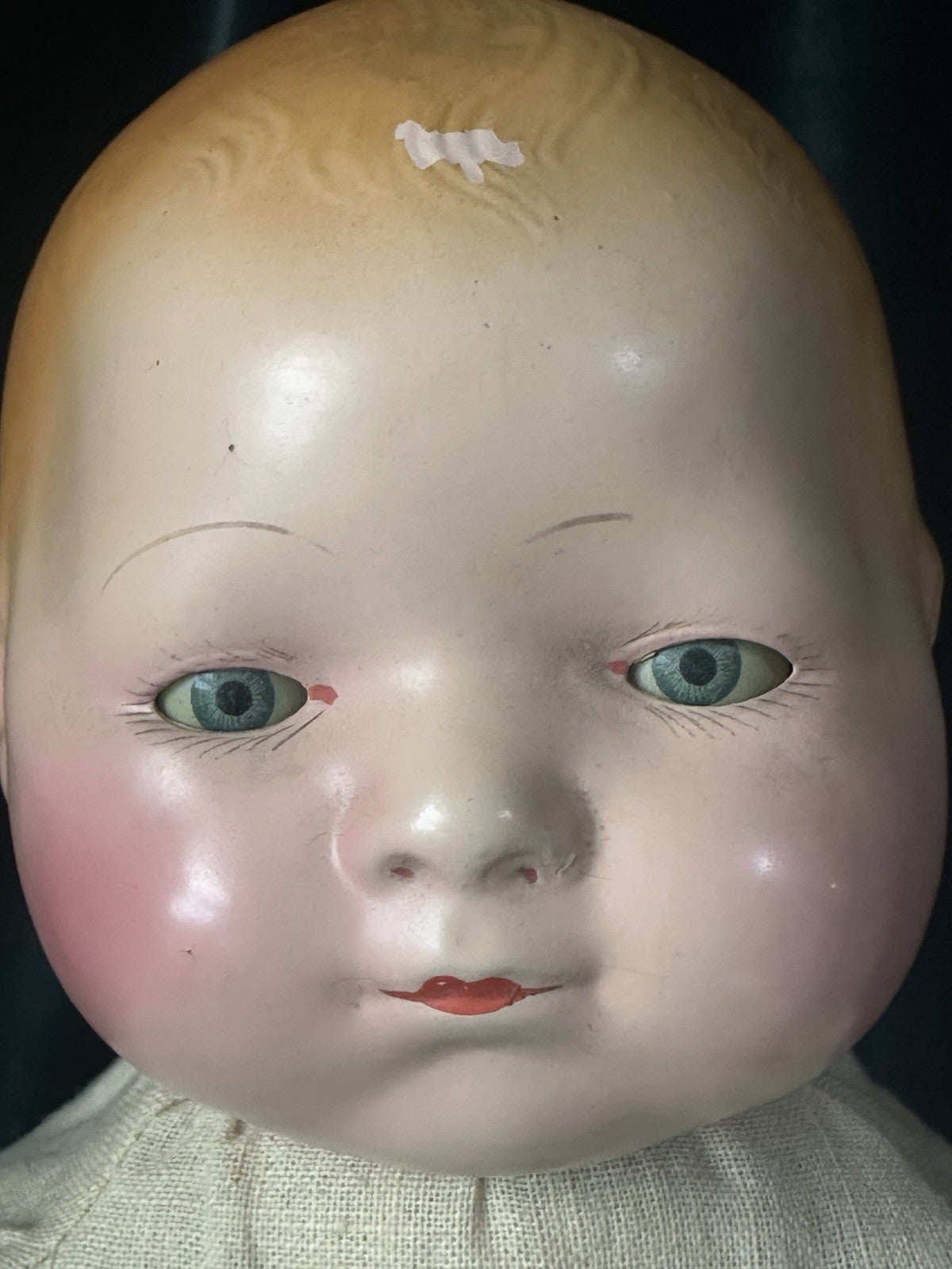 Rare Antique 1920’s Effanbee Composition 14” Doll Pat-O-Pat Tagged Outfit & Pin