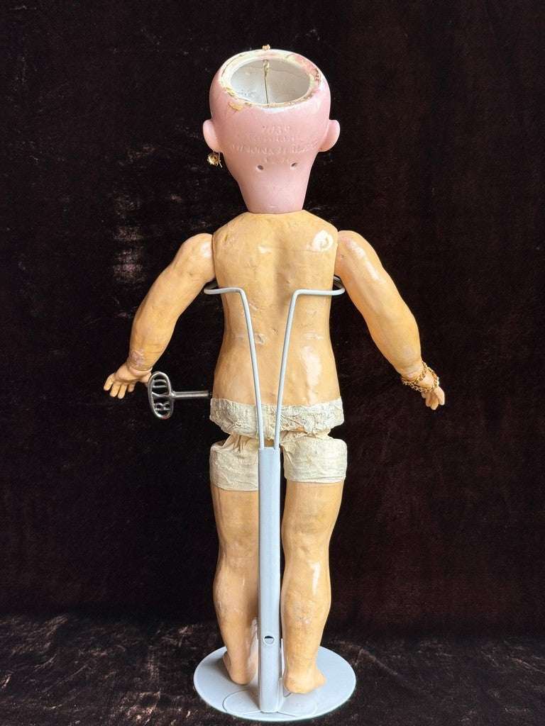 Rare Antique Simon Halbig 1039 Automation Mechanical Flirty Eyes Walking Doll