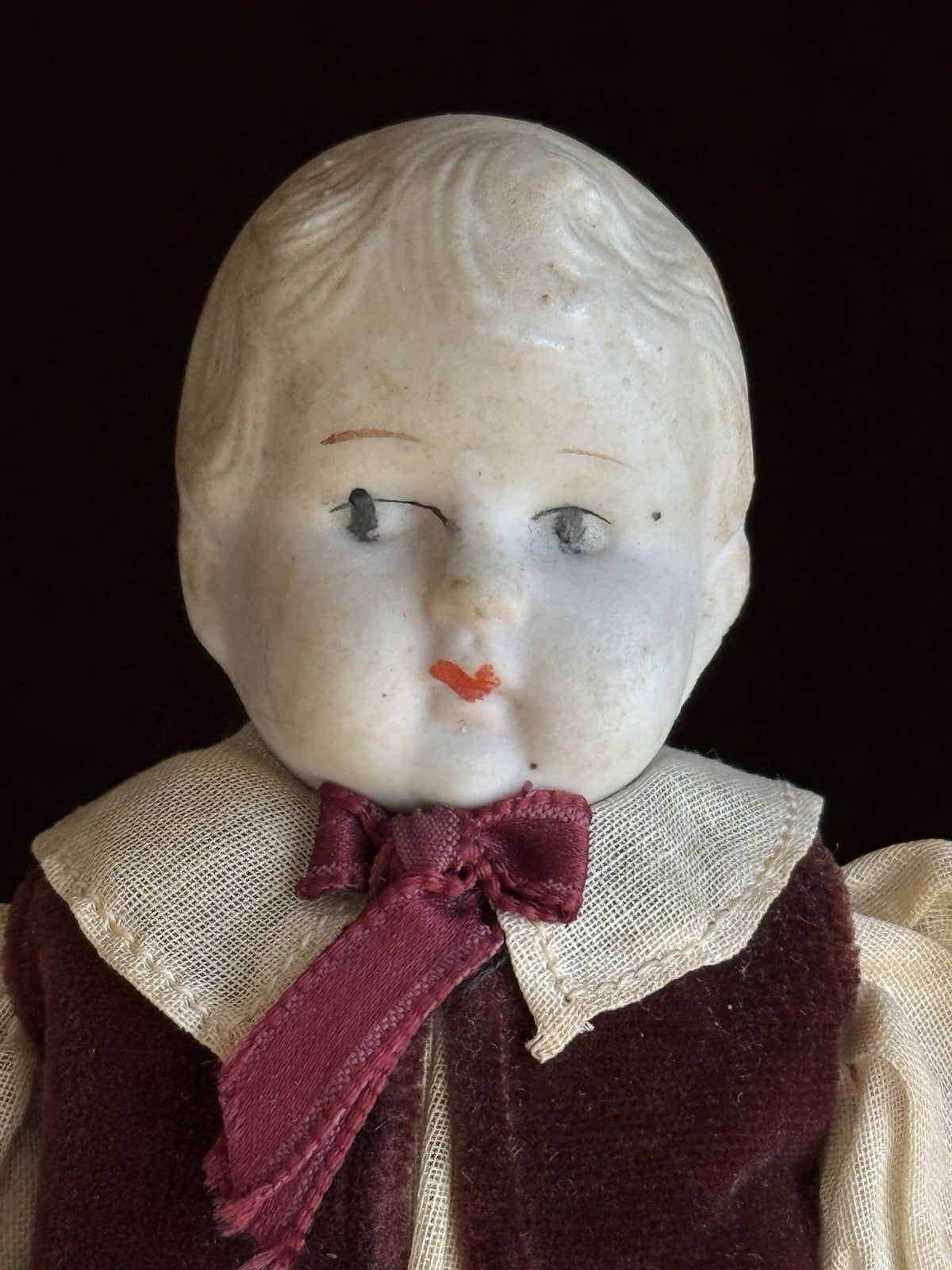 Lot of 2 Vintage Miniature 7.25” Made in Japan Bisque Head Dolls