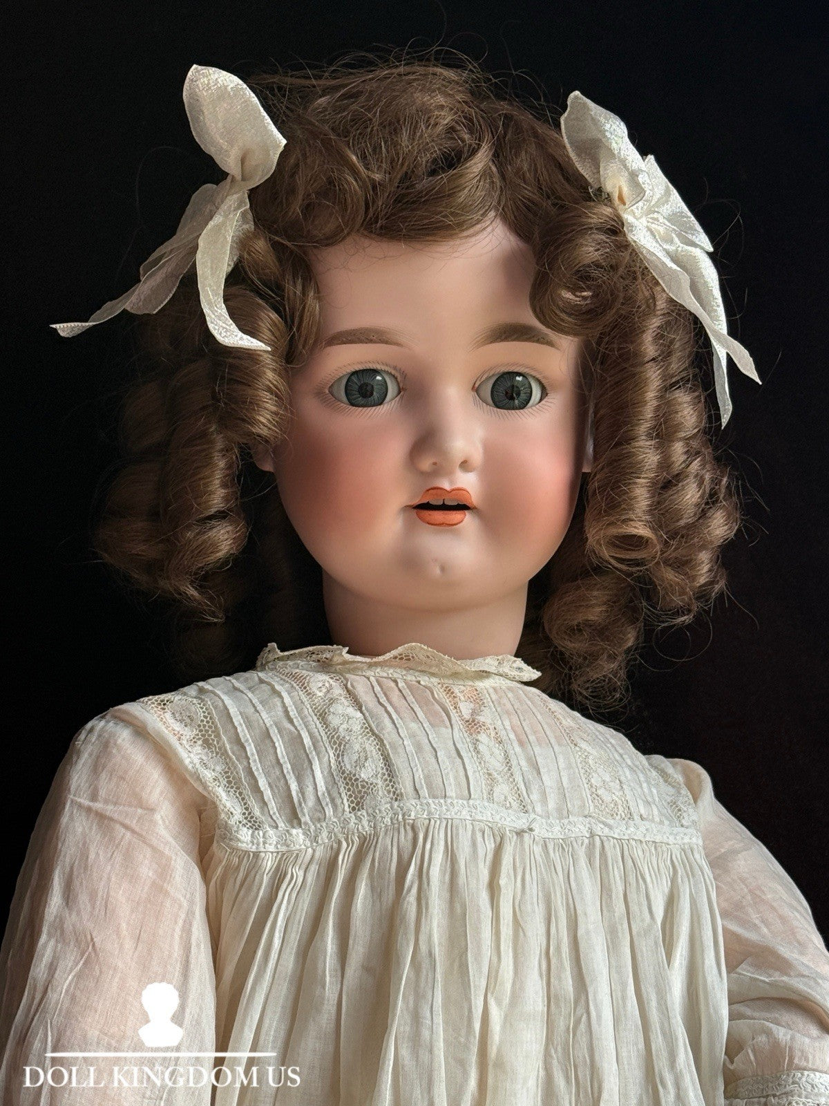 Large Antique German 34” Armand Marseille Bisque Head Doll