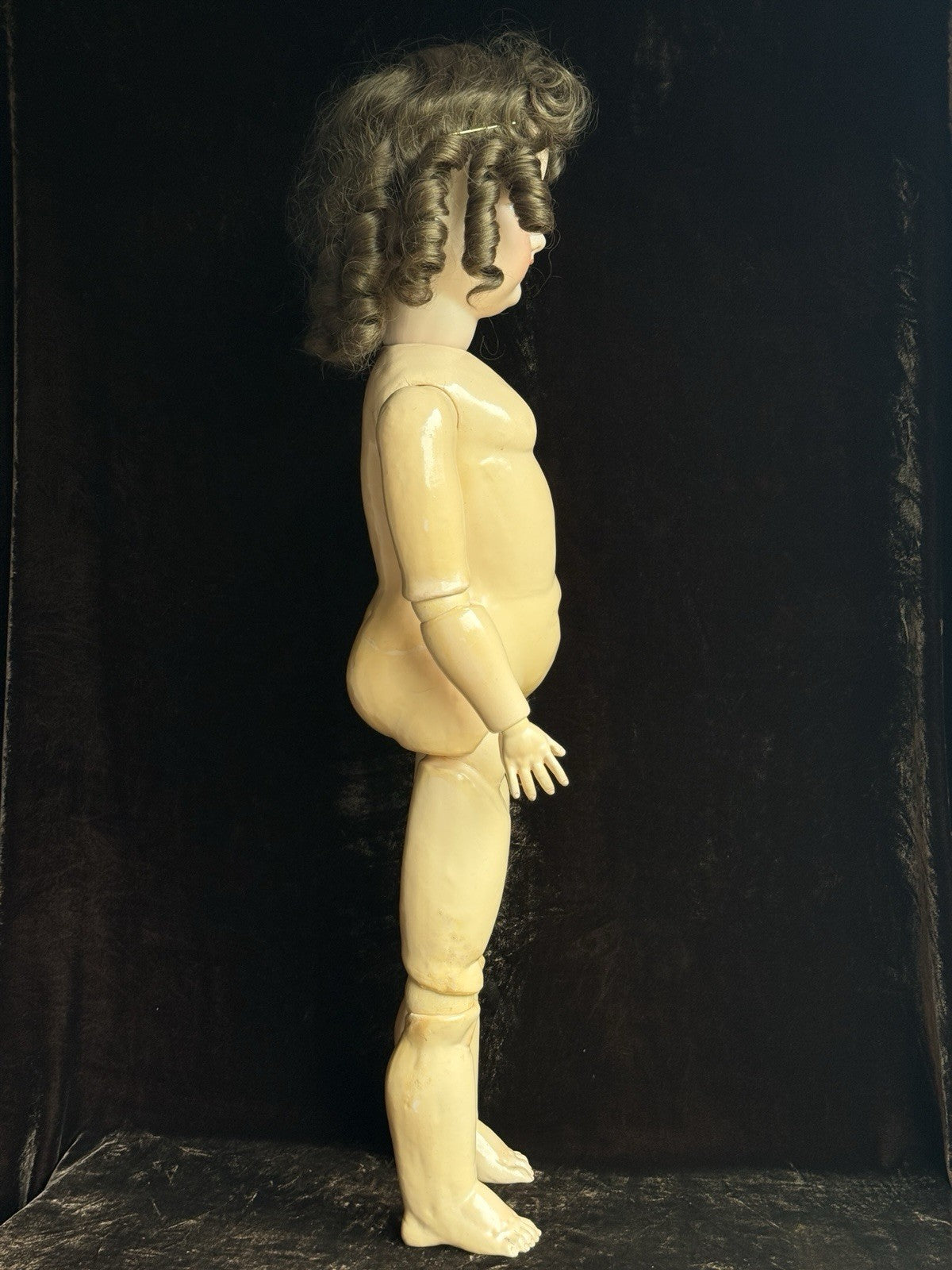 Large Antique German 34” Armand Marseille Bisque Head Doll