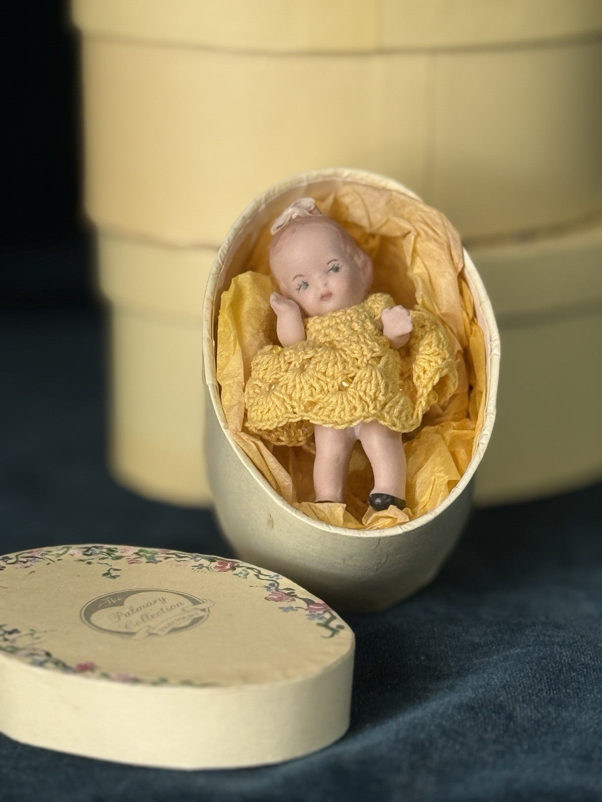 Lot Of 3 Artist Miniature Porcelain Dolls The Palmary Collection Three Heart