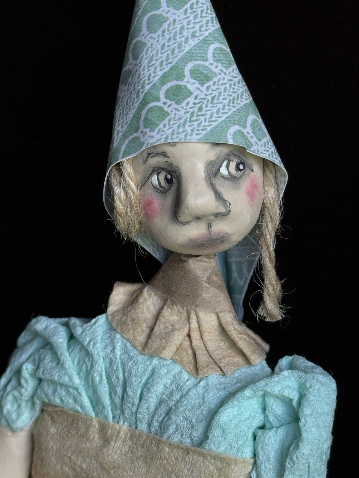 OOAK 3 Contemporary Artist Mixed Media Dolls Figurines