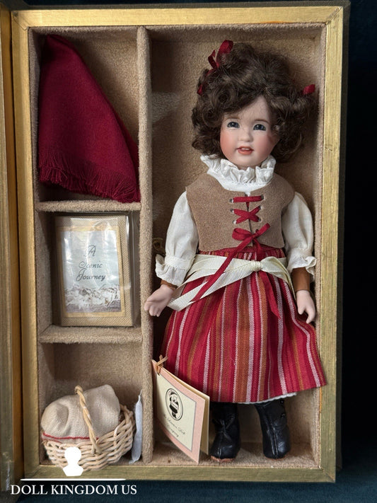 MIB Wendy Lawton “Heidi” Wooden Jointed/Porcelain 9” Doll LE 75 Box/COA/Tag