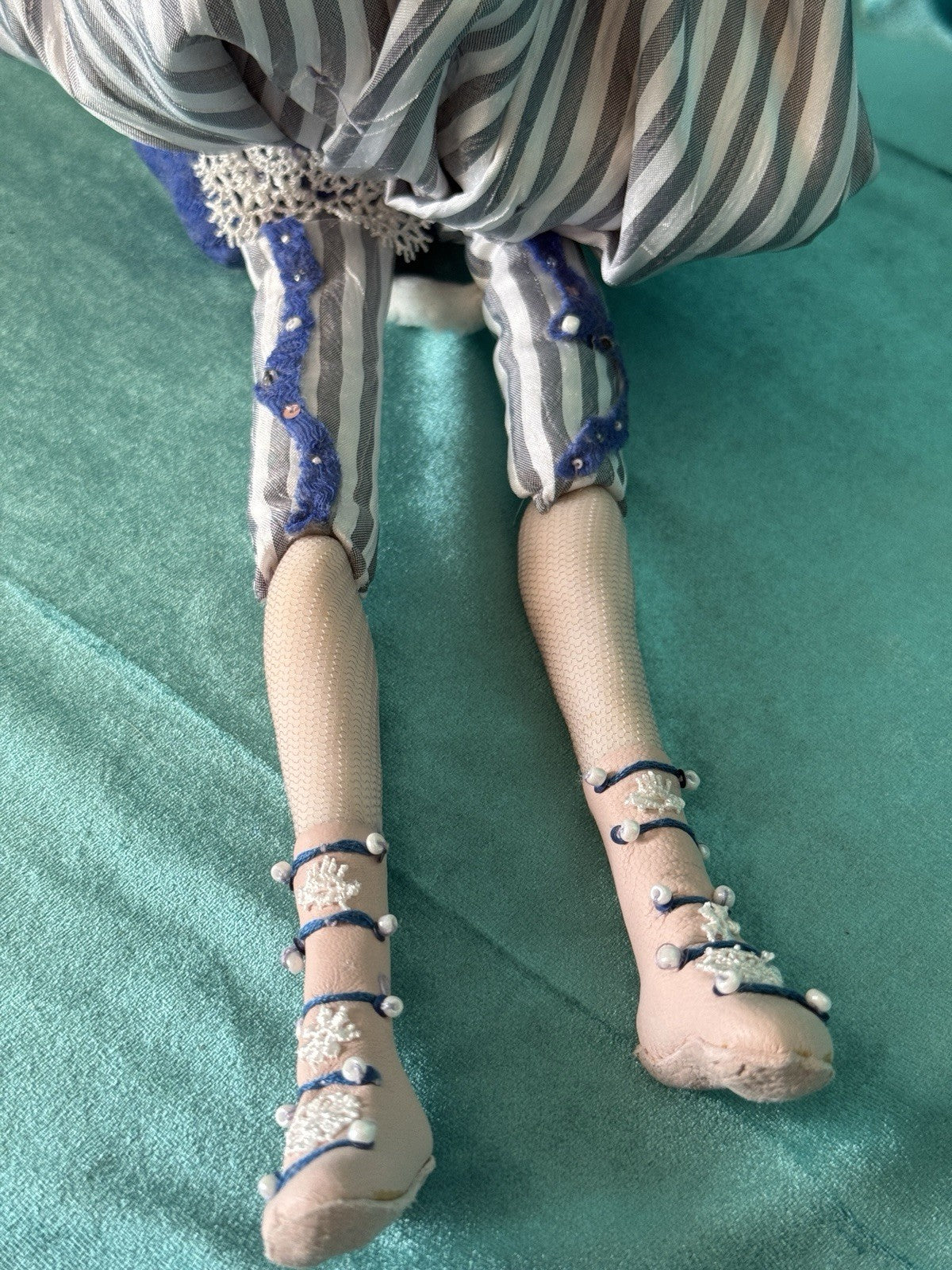 OOAK Artist Handmade Polymer Clay Poseable  Dog 15” Doll Toy by IrinaParfiDolls