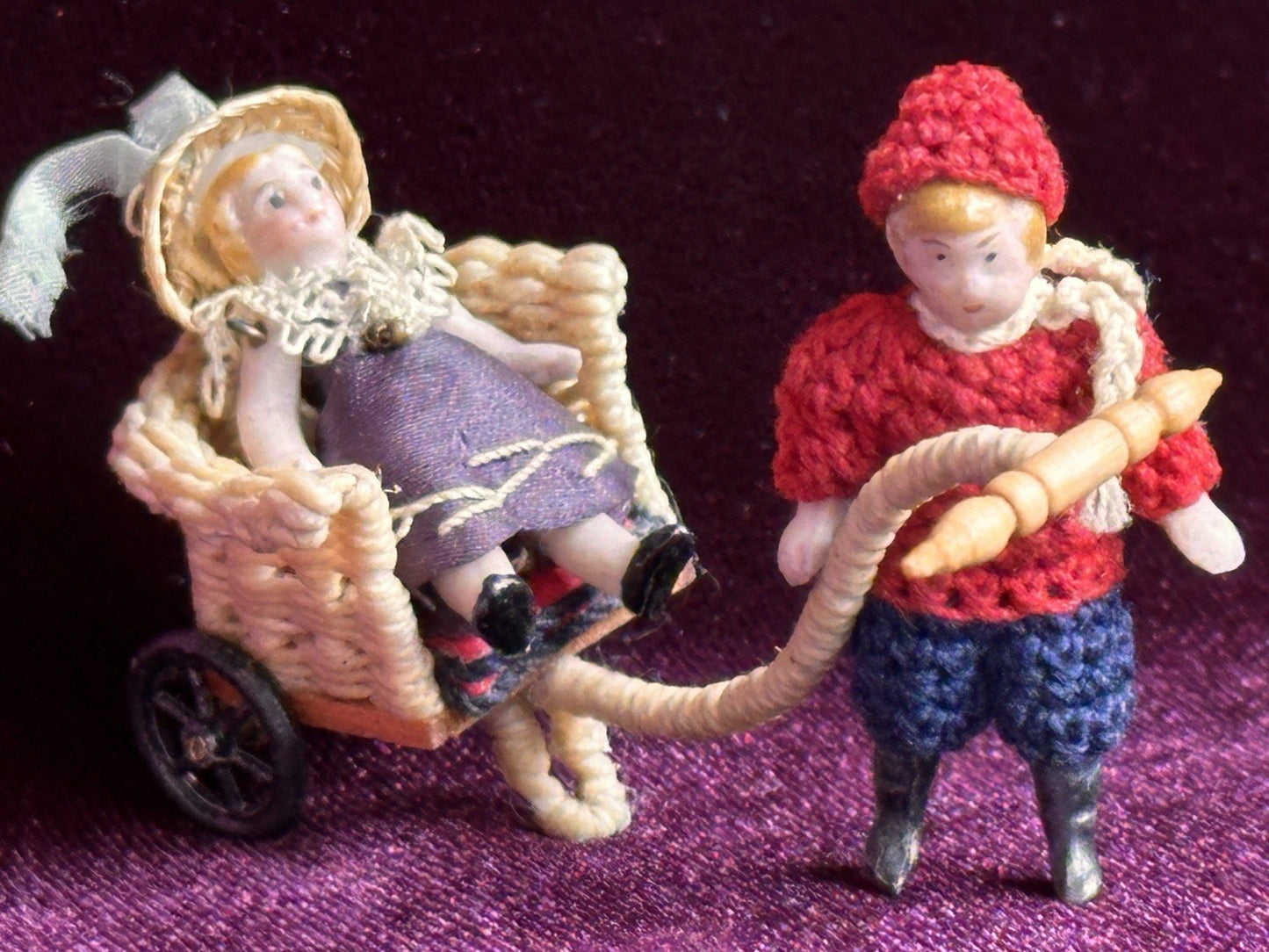 Antique Carl Horn Hertwig Set Of 3 Miniature/tiny  German   Bisque, Dolls