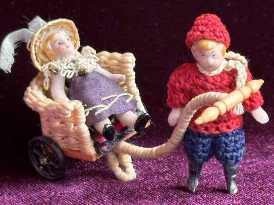 Antique Carl Horn Hertwig Set Of 3 Miniature/tiny  German   Bisque, Dolls