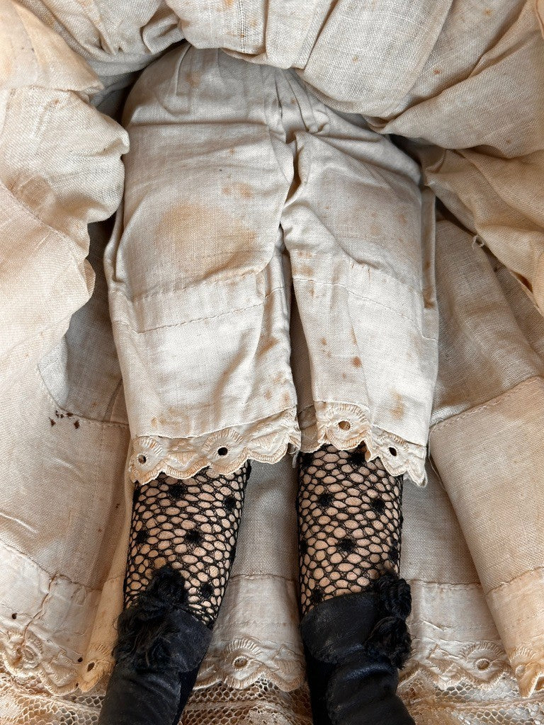 Antique German 18” Countess Dagmar Parian Bisque Head China Doll