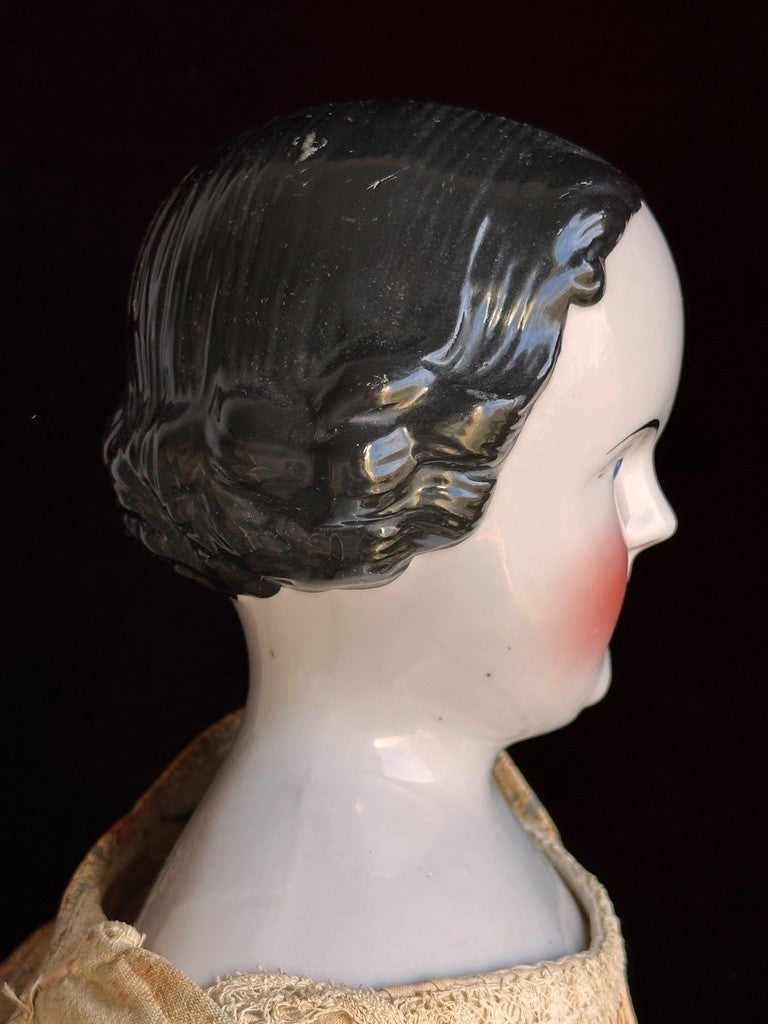 Large Antique German 26.5” Kestner Flat Top China Shoulder Head Doll