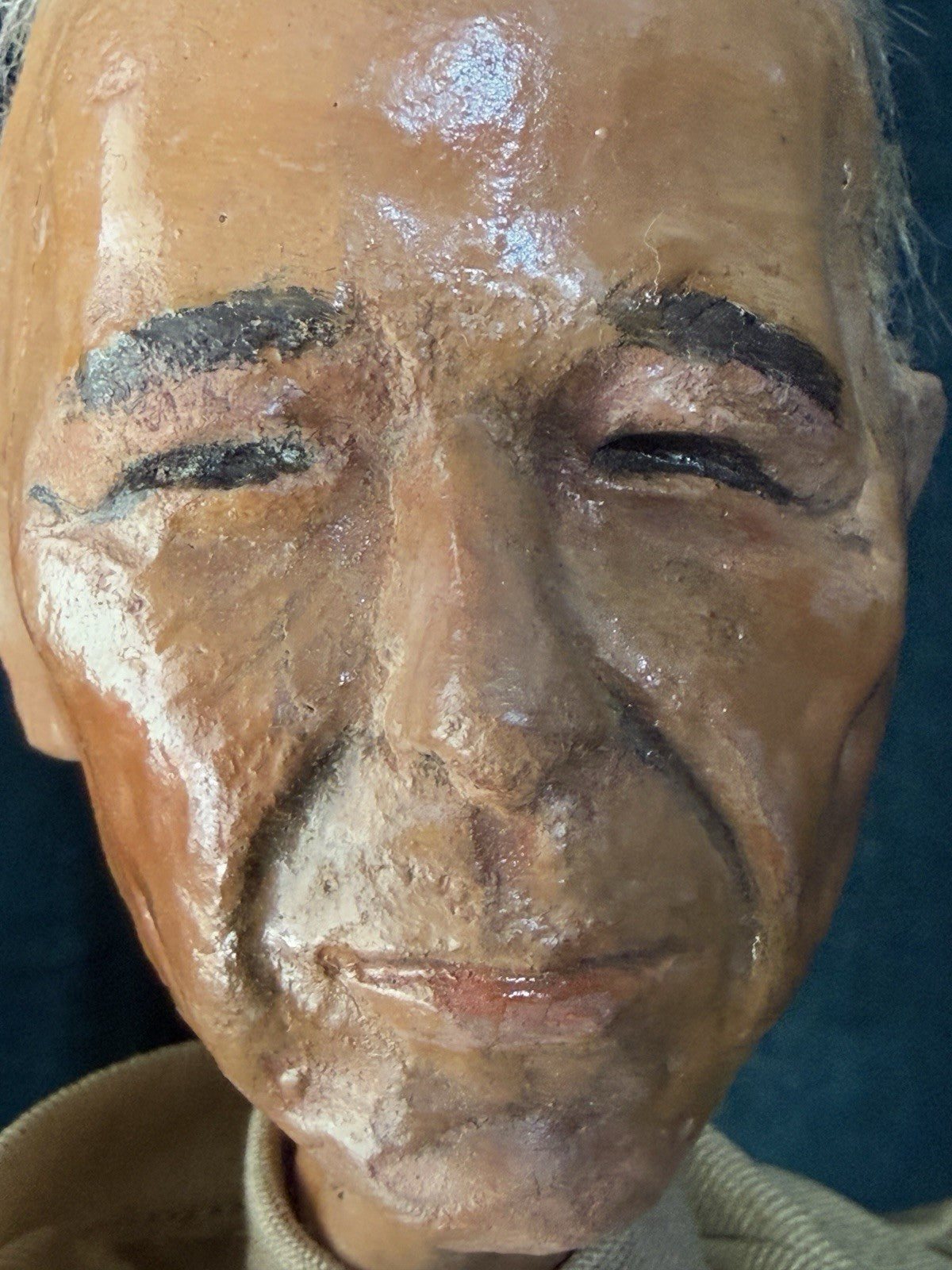 Character General Douglas MacArthur (?) 25” Stockinete Doll by Bernard Ravca (?)