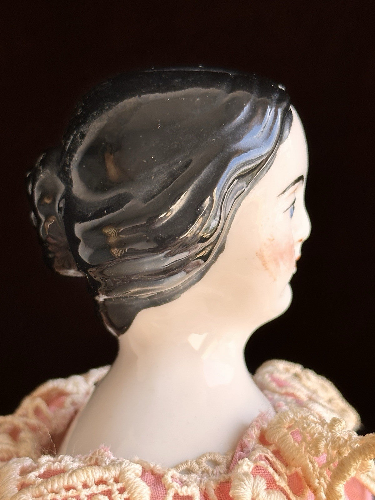 Vintage 13” Reproduction of Antique German Lydia China Head Doll